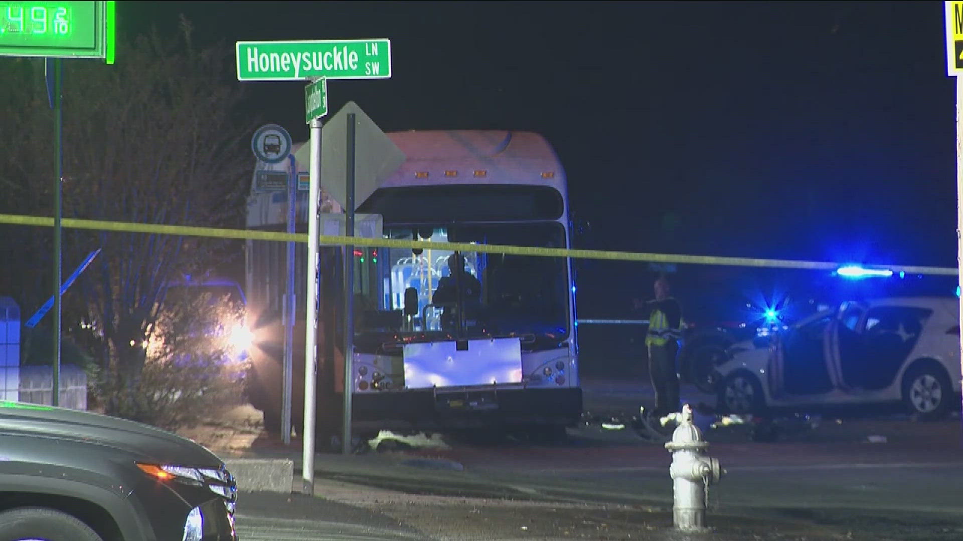 Passengers on the bus were hurt but are expected to recover. 