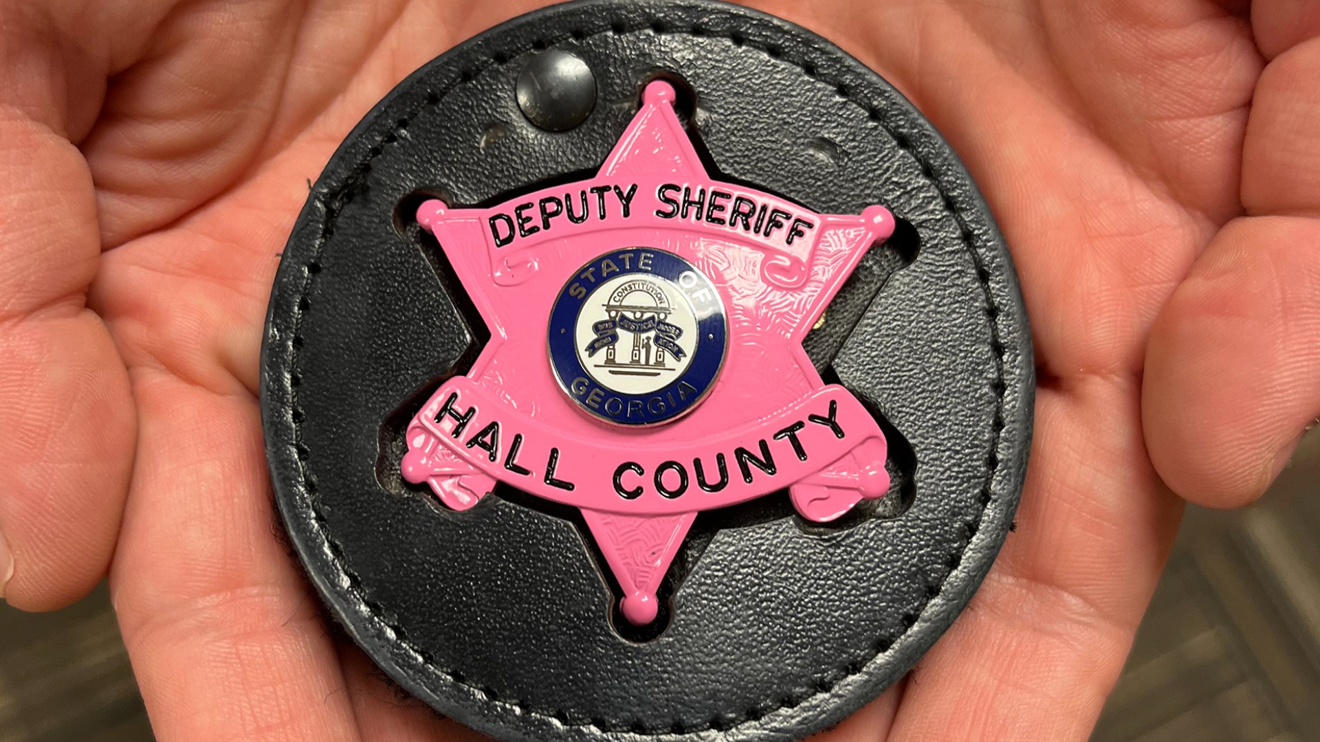 Hall County Sheriff s Office Breast Cancer Badges 11alive hall-county-sheriff-s-office-breast-cancer-badges-11alive