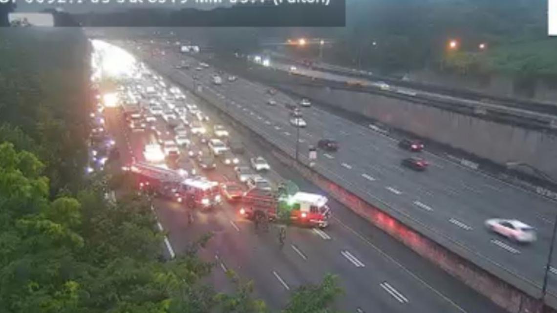 I 85 traffic Atlanta all lanes closed southbound | 11alive.com