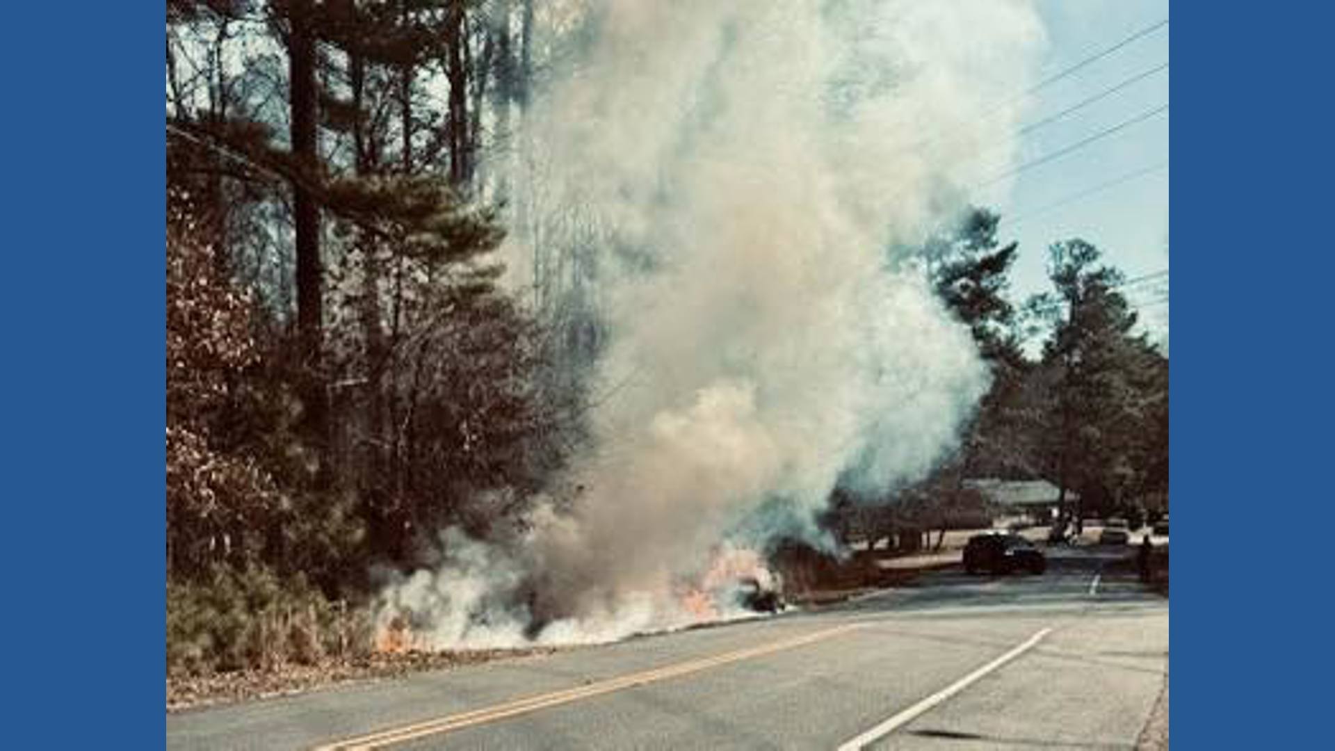 Vehicle crash sparks brush fire in Cherokee County | 11alive.com