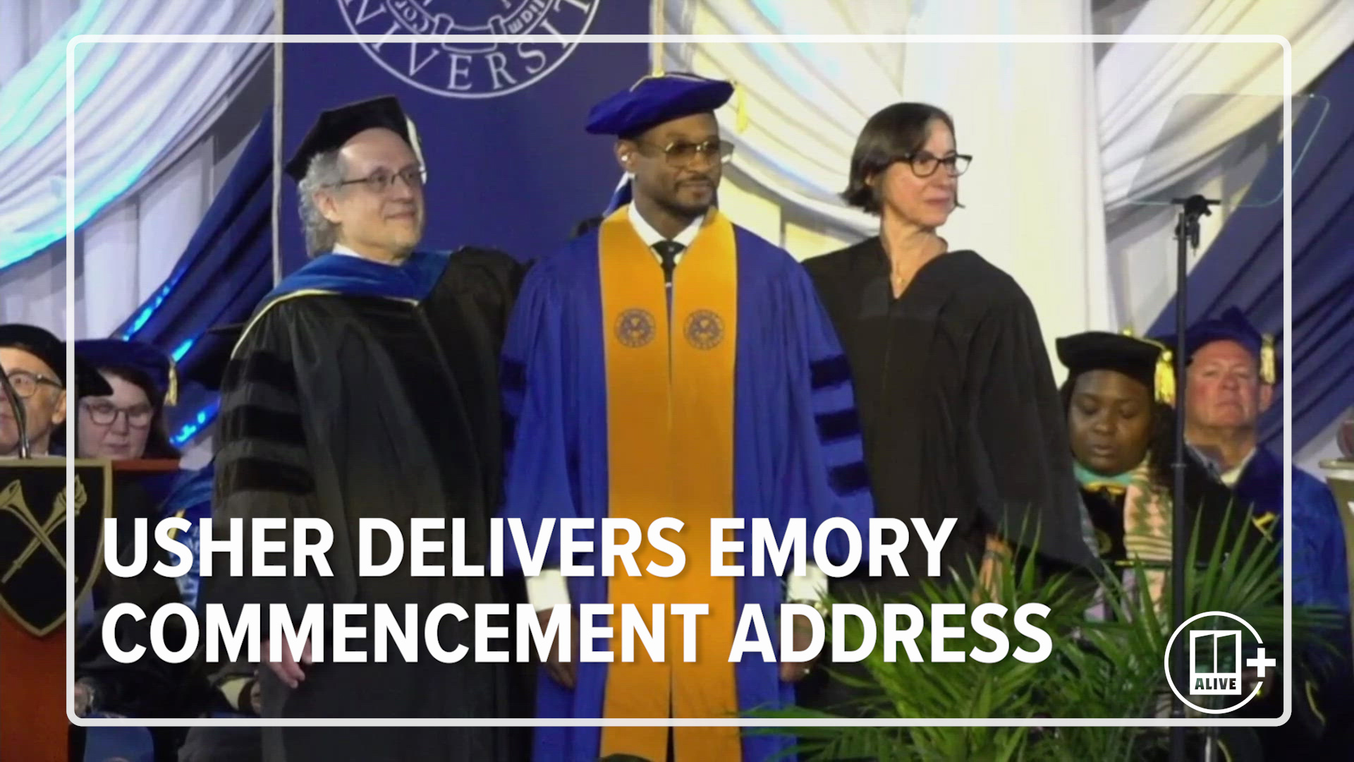 Usher delivered the keynote address Monday morning at the Atlanta school's graduation ceremonies.