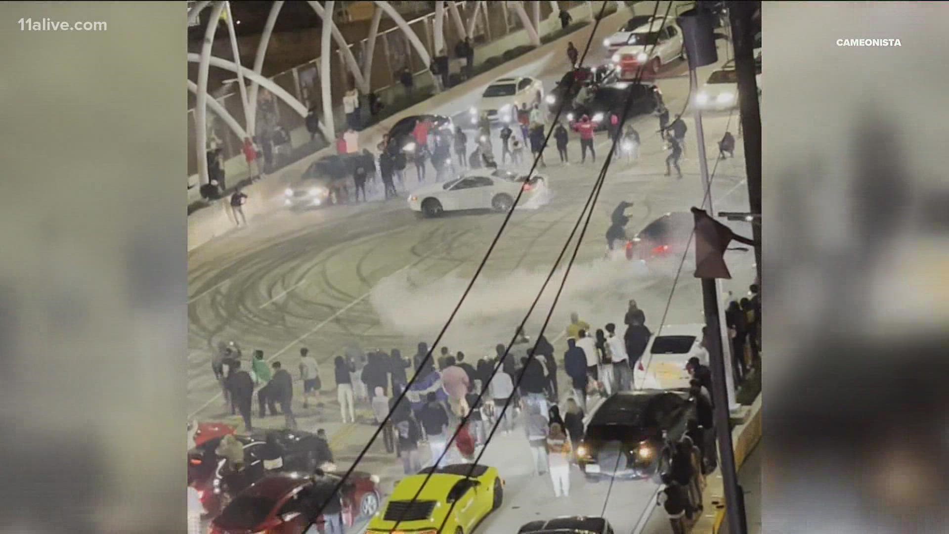 A group of people took over a major Atlanta bridge over the weekend.