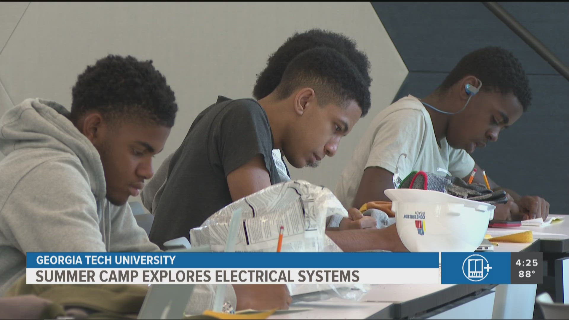 Students are learning about electrical theory, generation, distribution and installation.