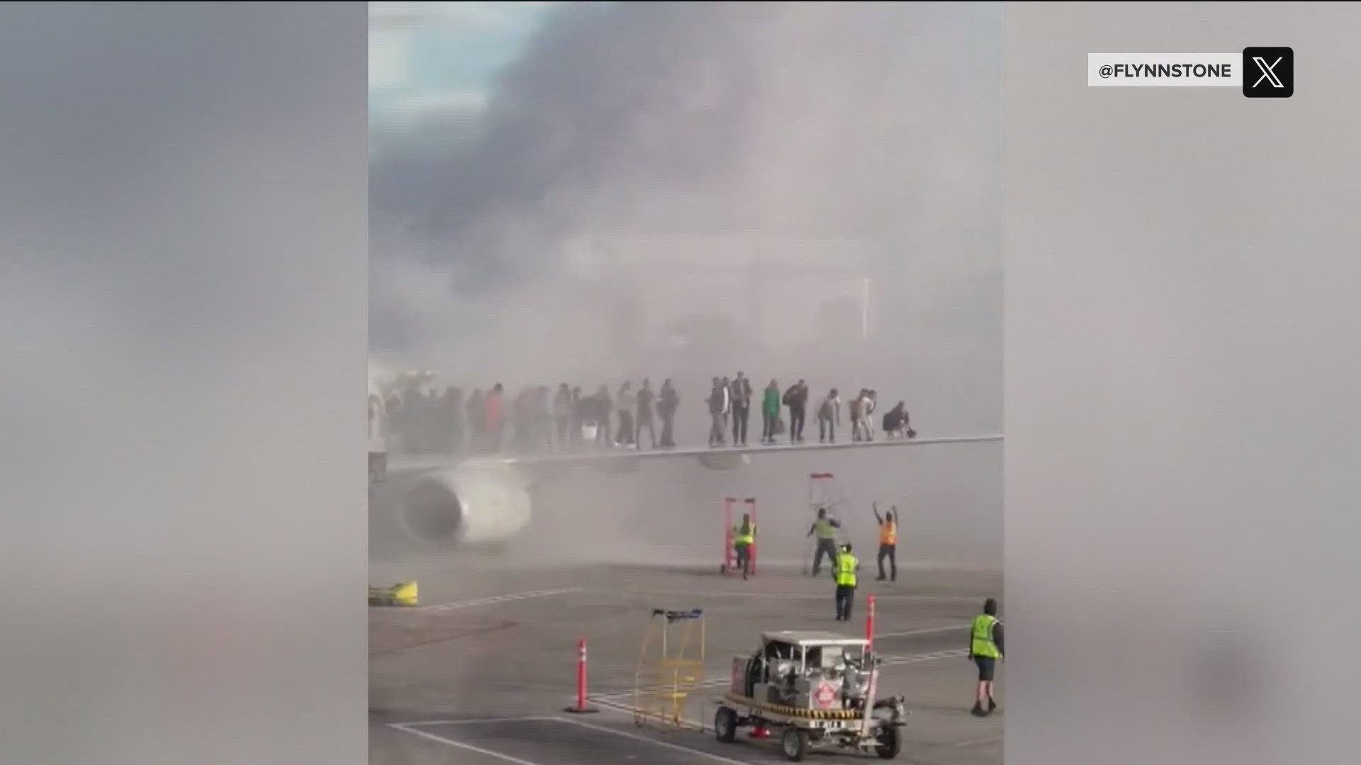 An American Airlines plane caught on fire while landing at Denver International Airport.