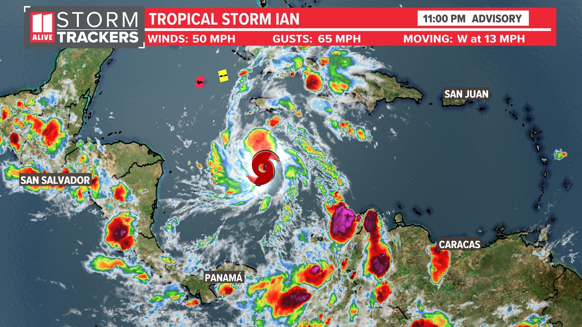 Tropical Storm Ian and Tropical Storm Gaston.