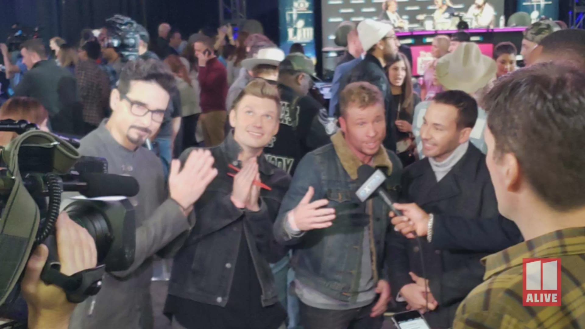 From the Backstreet Boys to Kevin Hard and the Osteens, so many celebrities are being spotted on Radio Row.
