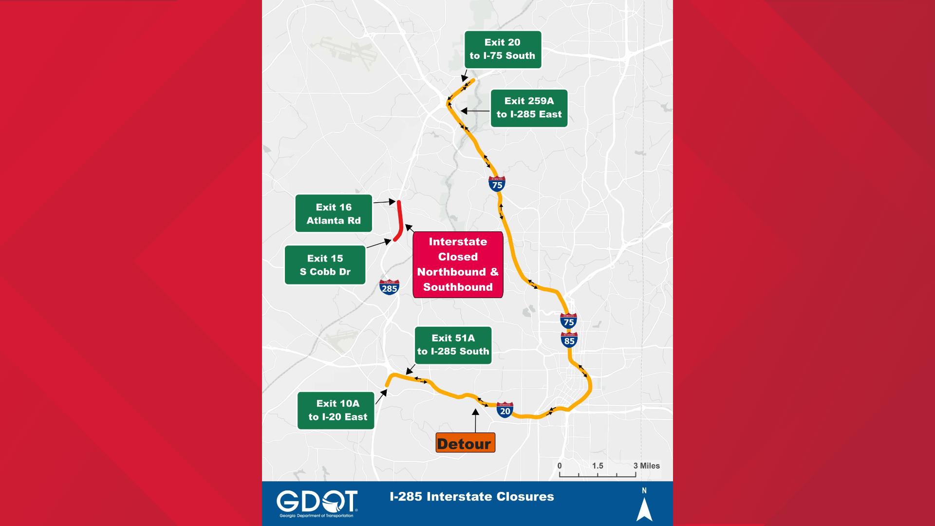Atlanta Raining Heavy rain cancels scheduled I-285 weekend closure near Smyrna ...