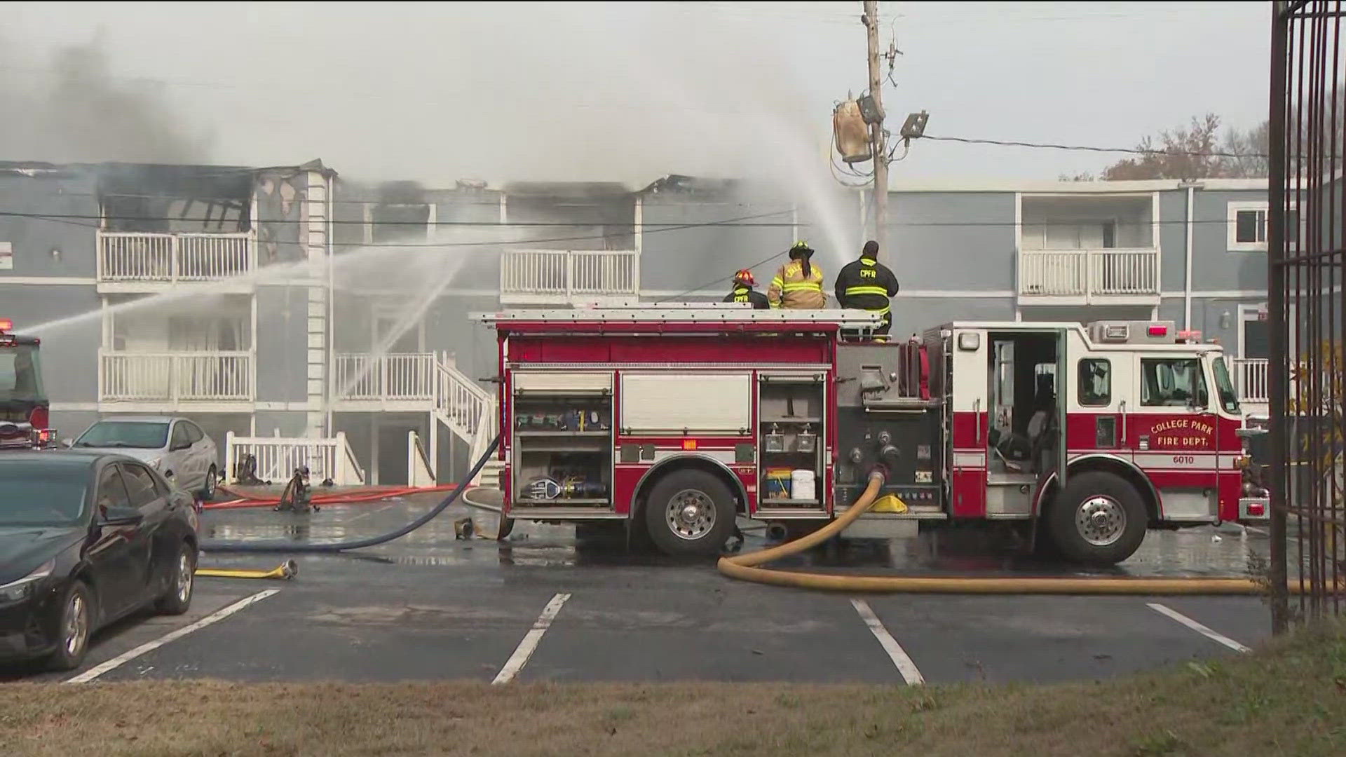 It happened at Langston Apartments on Godby Road. Fire crews had flames under control, but around 6:30 a.m., flames reignited.