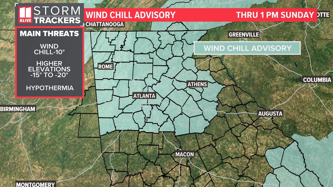 Winter weather Will it snow Atlanta weekend timeline