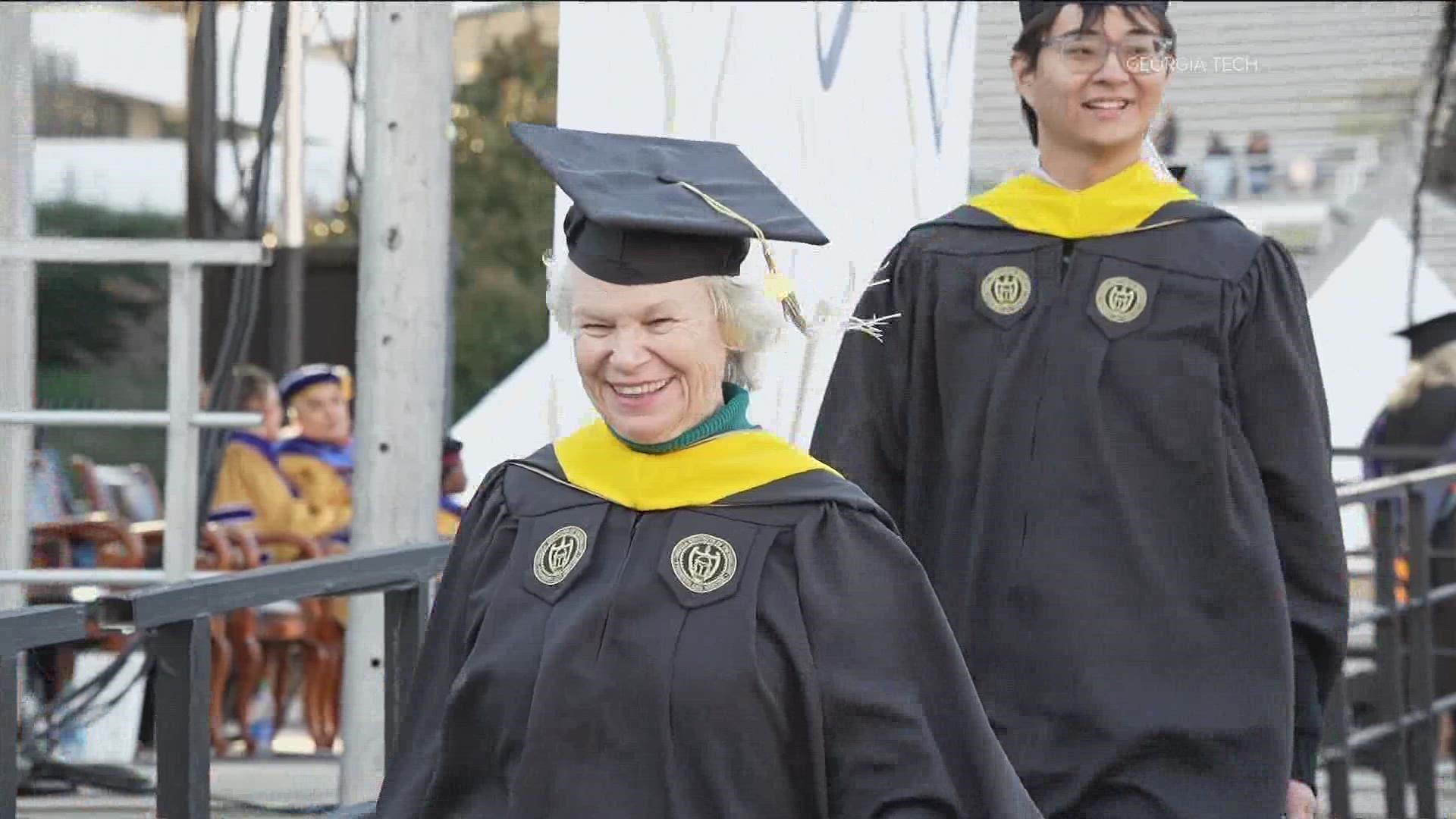 Beth Quay took a 40-year pause on her degree but walked across the graduation state on Friday.
