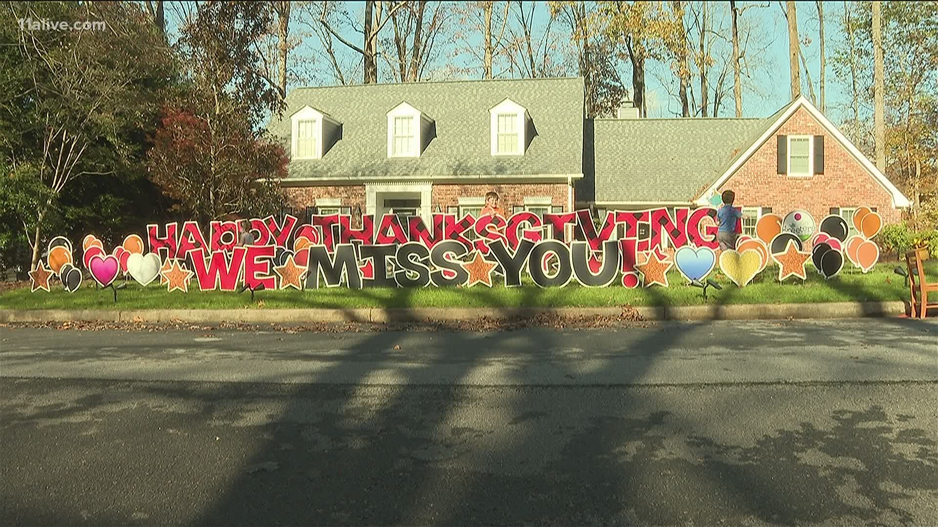 The Long family is used to traveling for Thanksgiving. This year they relied on technology and an unexpected surprise.