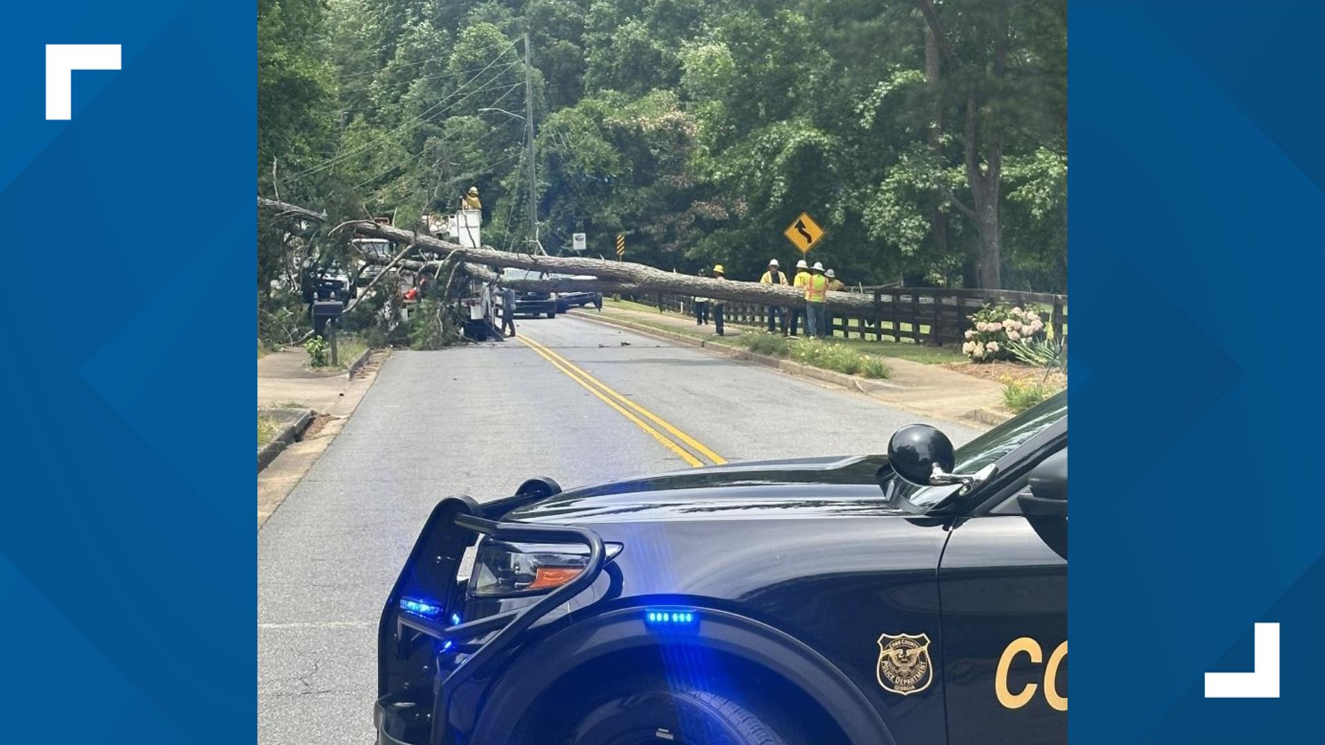 Cobb County Police posted on social media that Blackwell Road is closed between Carter Valley Drive and Knight Road.