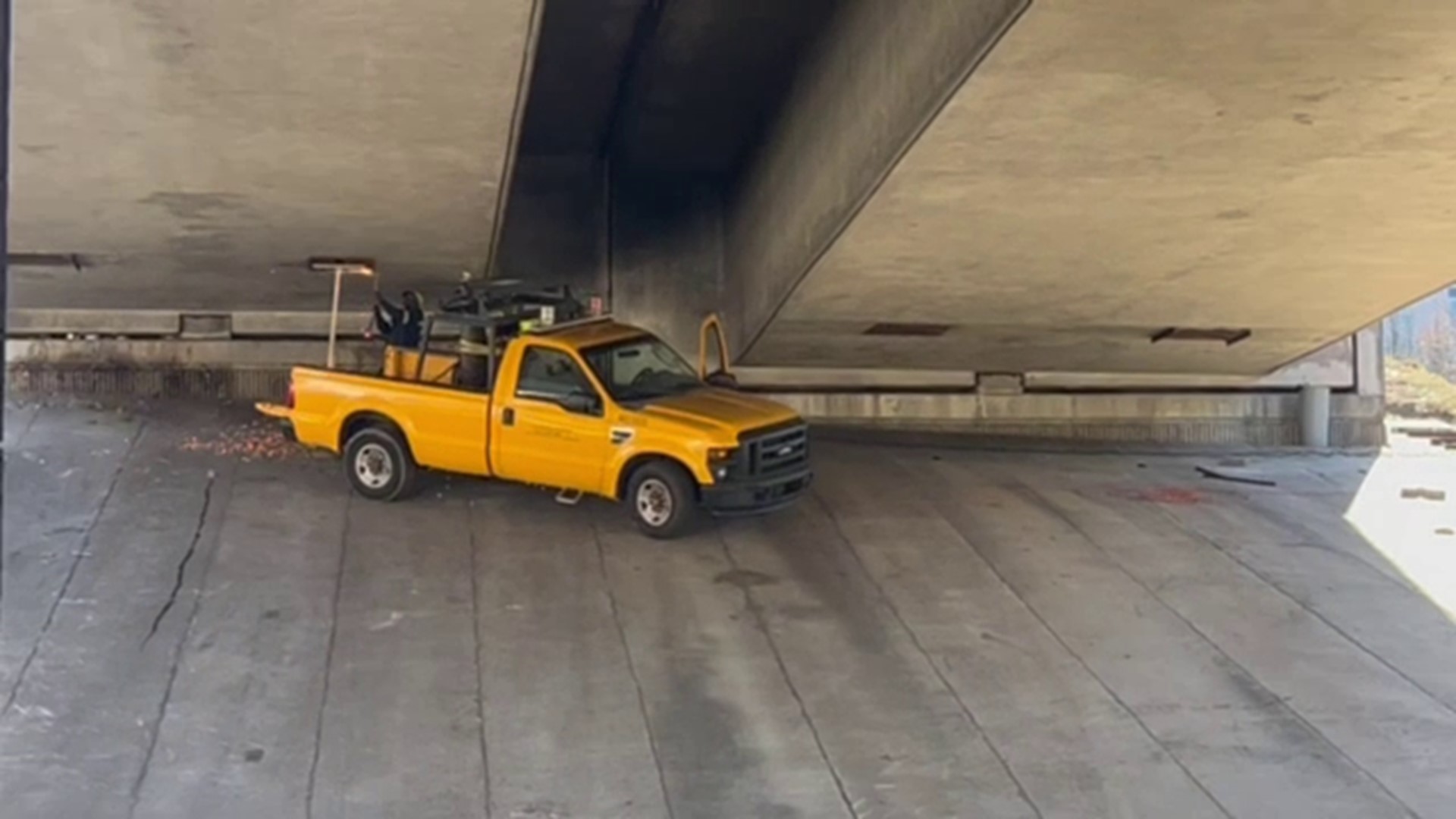 Just 24 hours after an 11Alive report, Georgia Department of Transportation crews were seen welding the crawl space under the I-85 Downtown Connector on Friday.