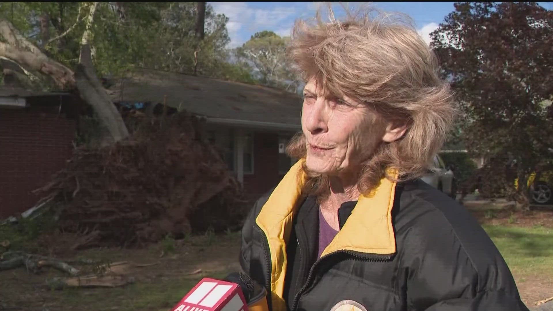 One Conyers woman described the terrifying moment a large tree came crashing down into her home. But storm debris isn't the only thing she's had to deal with.