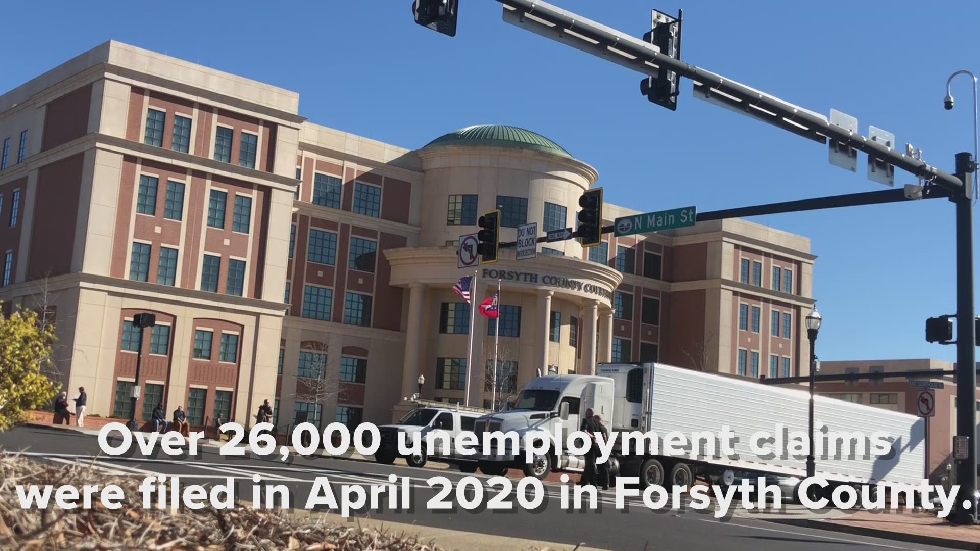 Forsyth County employment spikes during April.