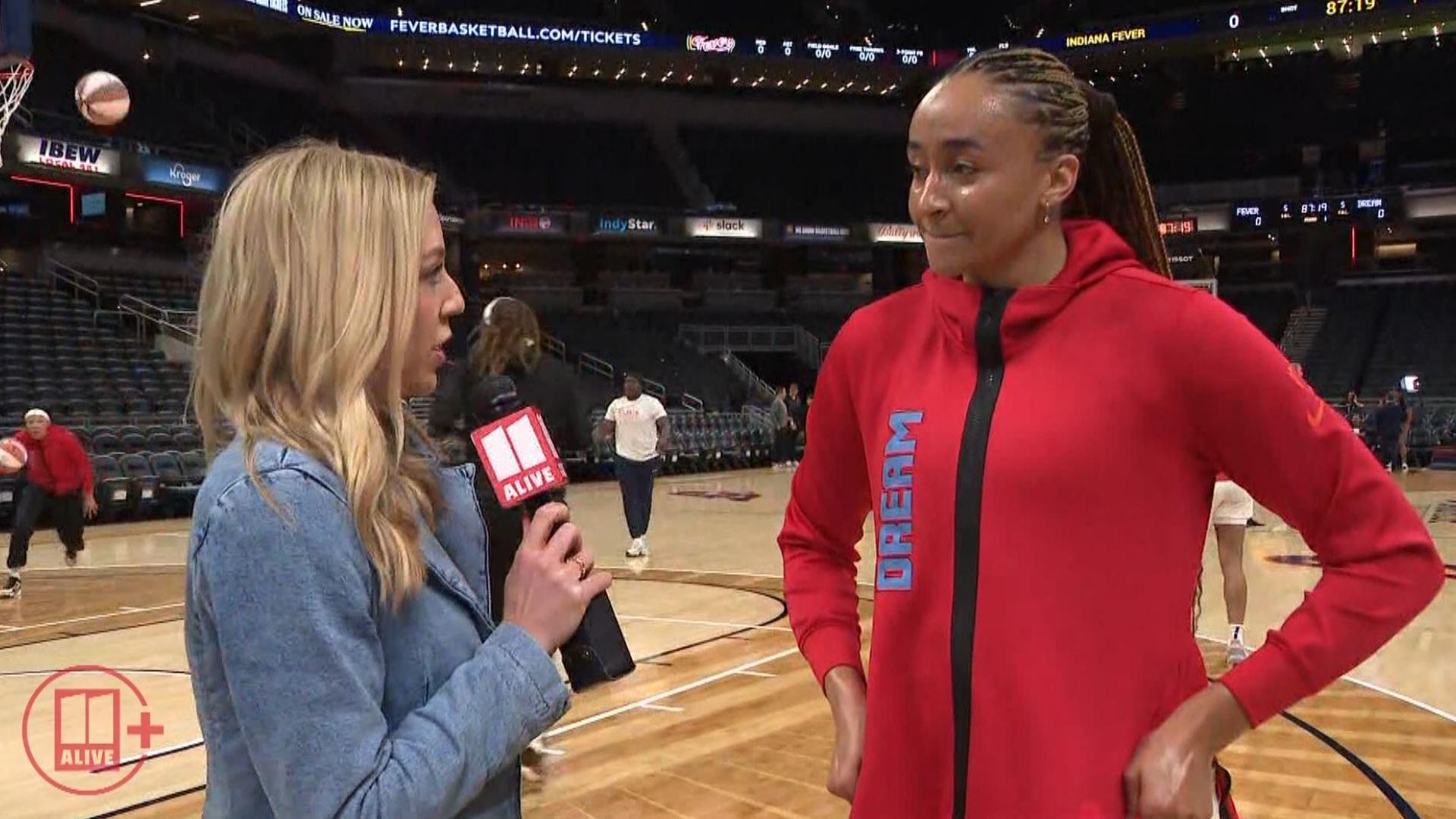 The Atlanta Dream are in Indianapolis to face off against Caitlin Clark in her first game at home for the Fever.