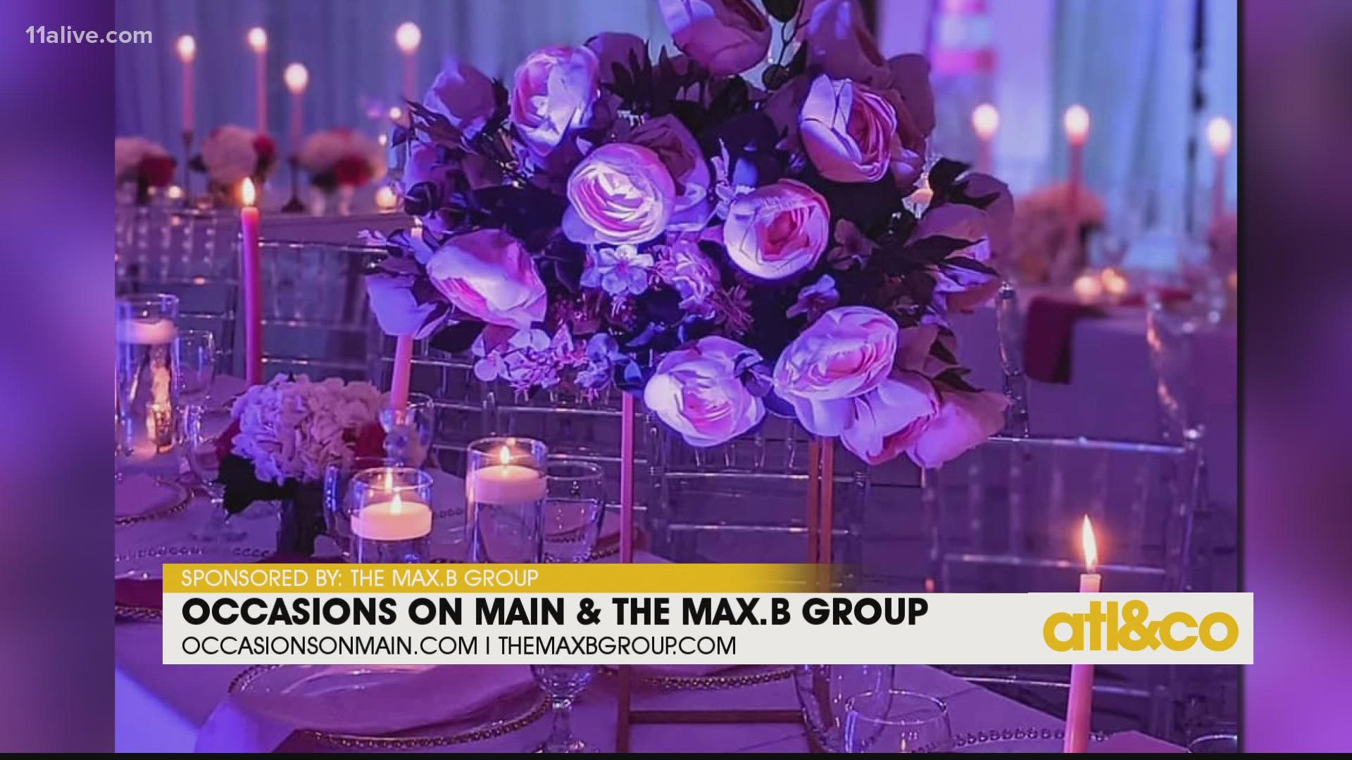 Book your celebration with Occasions on Main and The Max.B Group! Their team of event planners create luxury weddings, corporate galas, and more.