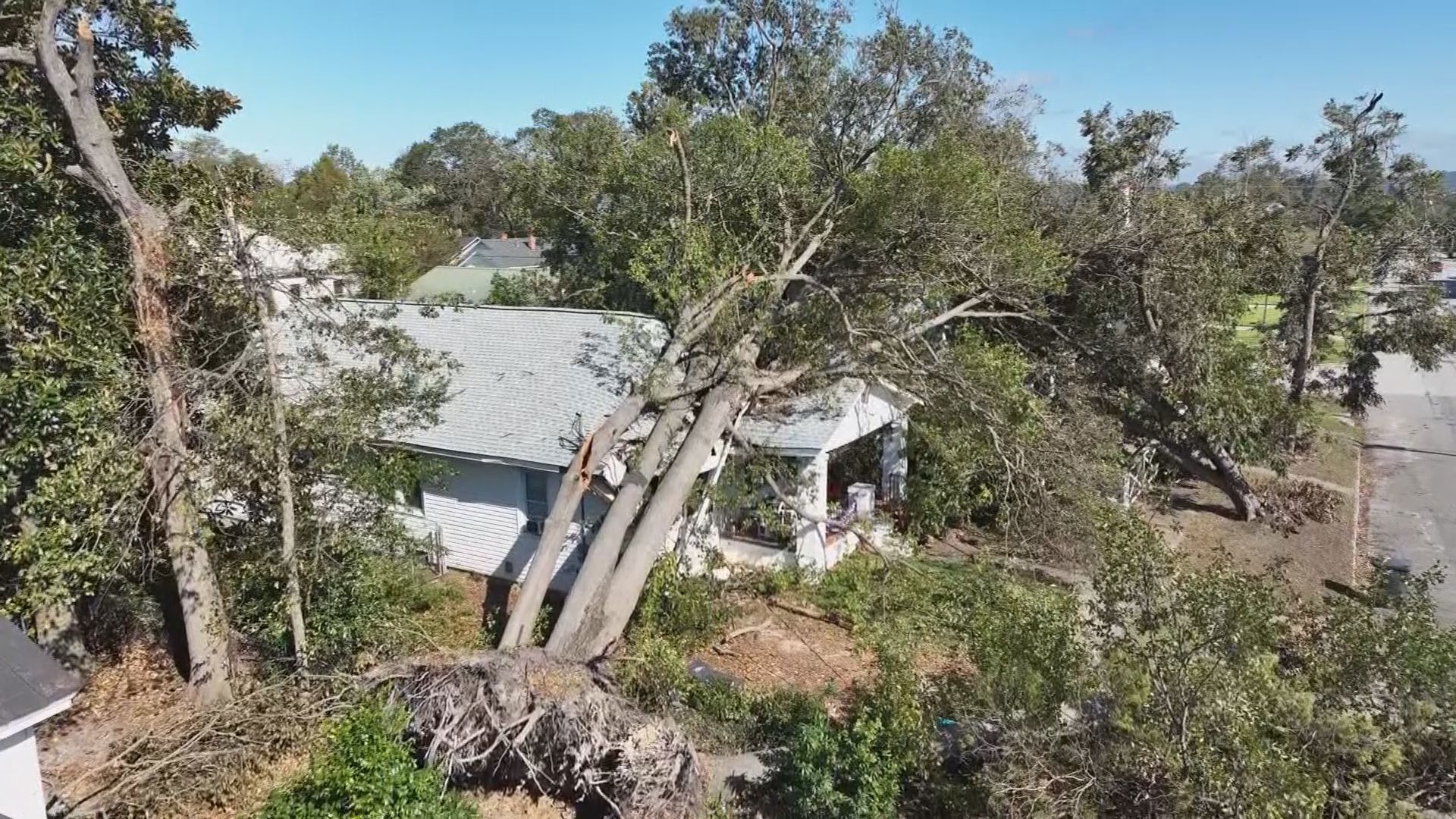 Aerials of Augusta, Georgia storm damage (Video via CNN)