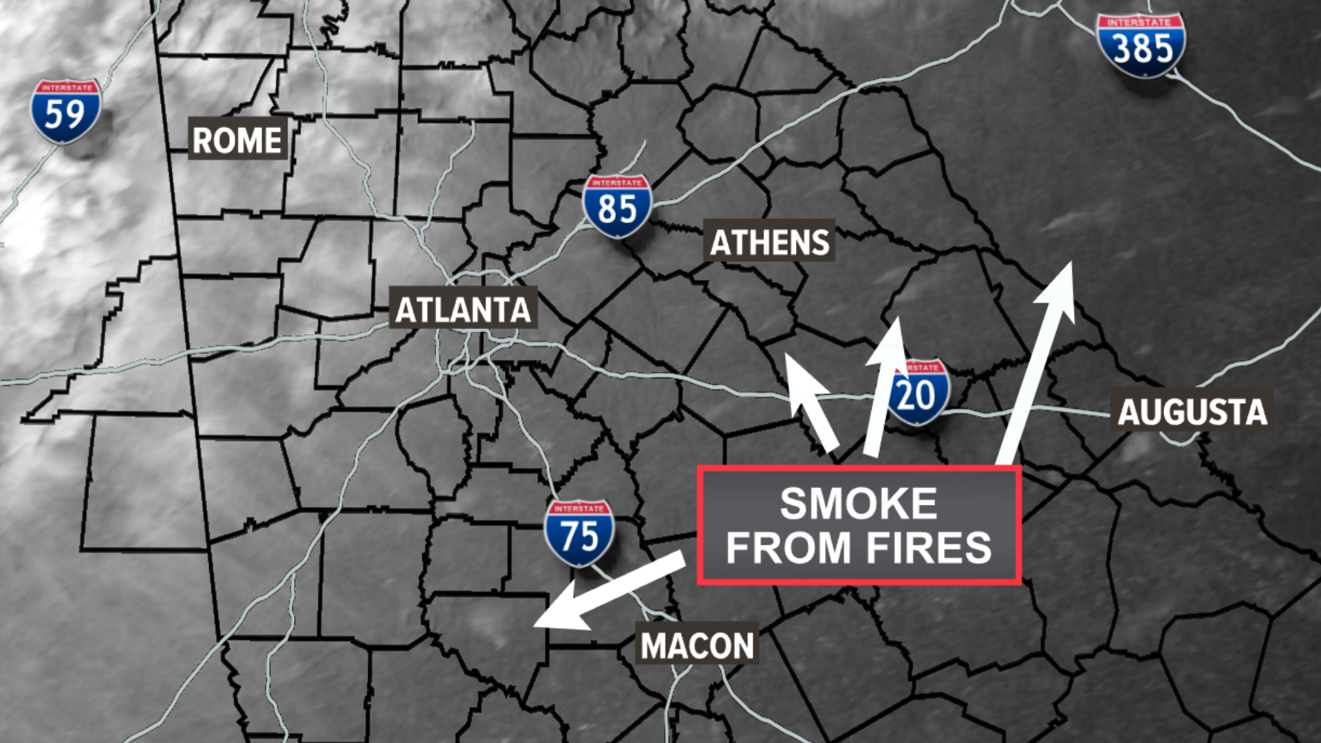 Smoke in the air in Atlanta What's on fire