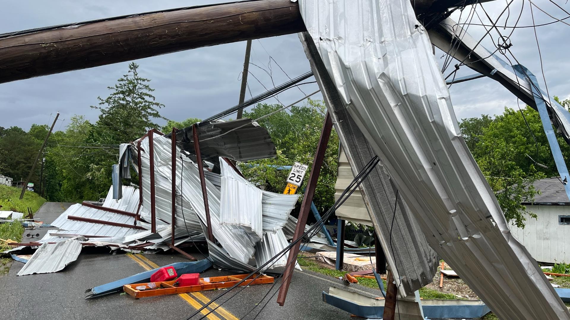 Ellijay, Gilmer County tornado damage video | 11alive.com