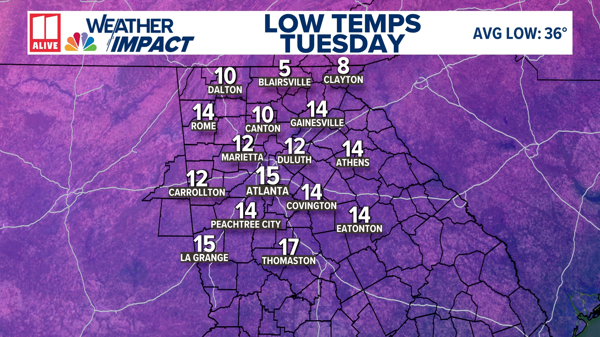 Weather Impact Alert | Bitter cold temperatures move in | 11alive.com