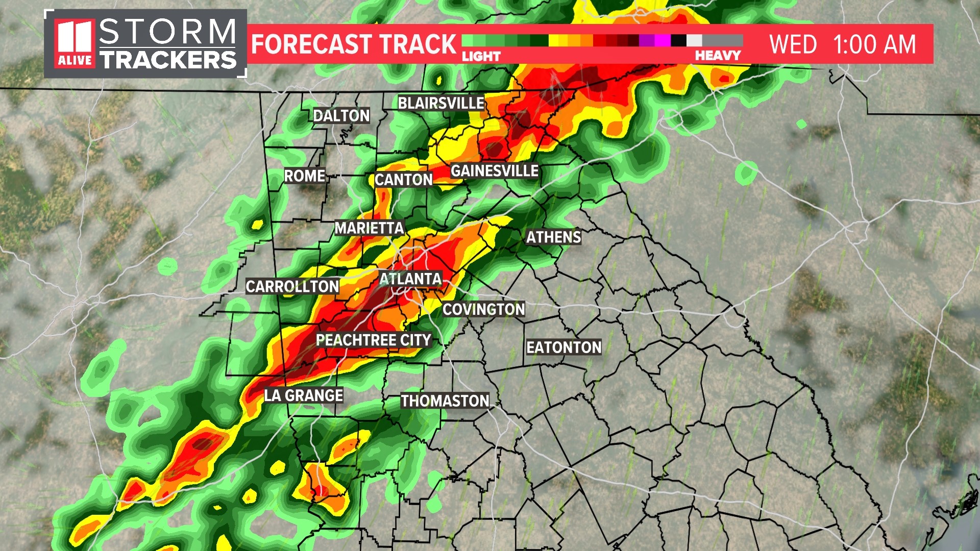 Atlanta weather timeline When storms will arrive