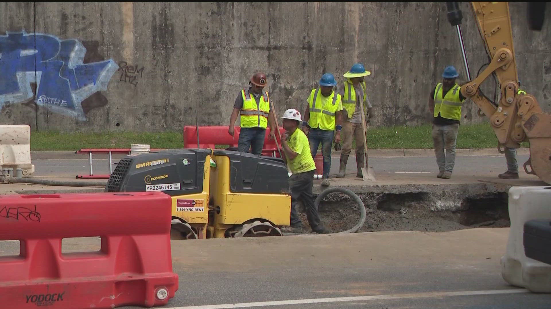 Multiple lanes remain closed at Shirley C. Franklin Blvd. SW, previously known as Central Avenue SW, between Raswon St. SW and Memorial Dr. SW.
