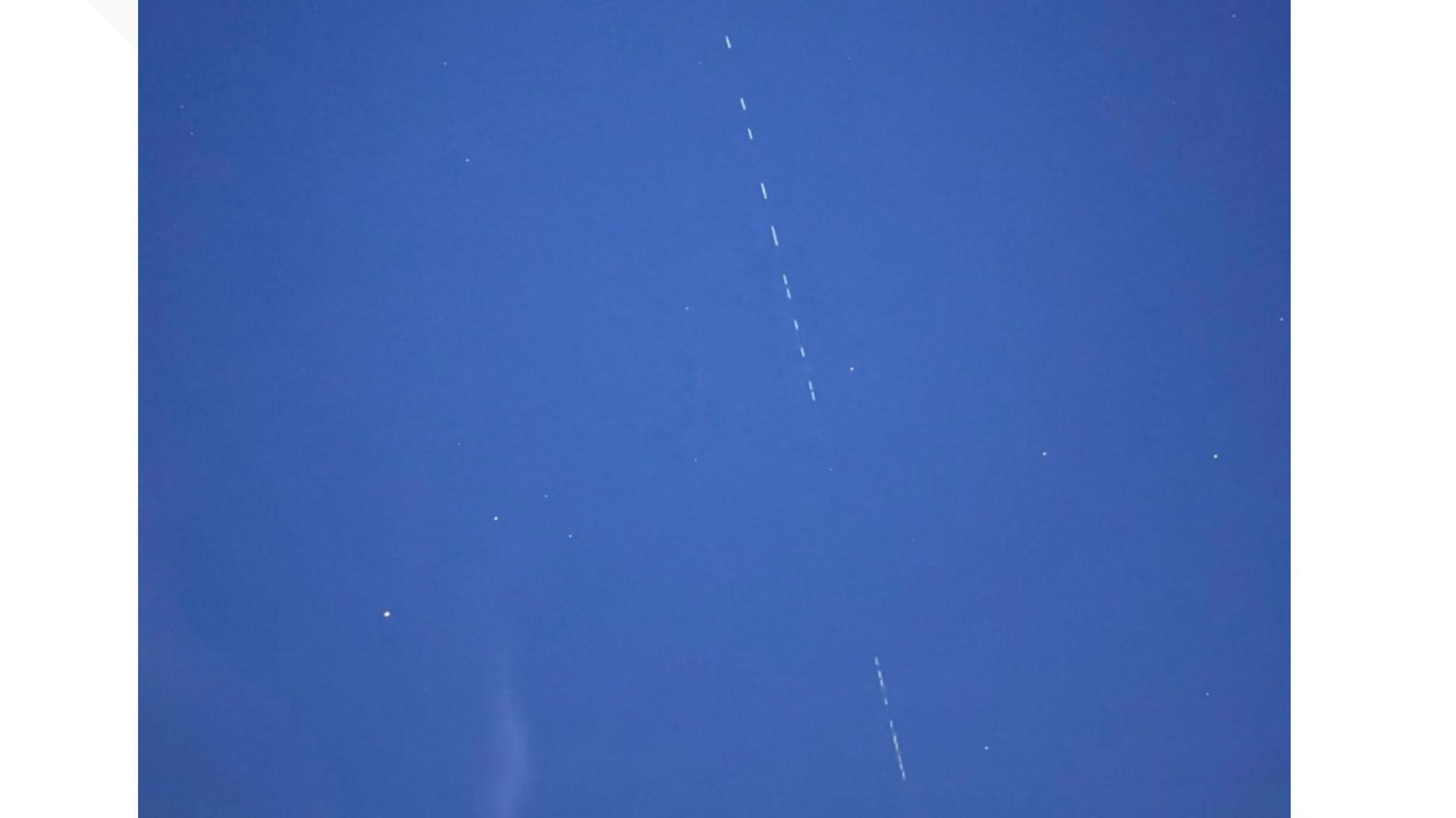 11Alive Chief Meteorologist Chris Holcomb alerted viewers to the satellite constellation's visibility!