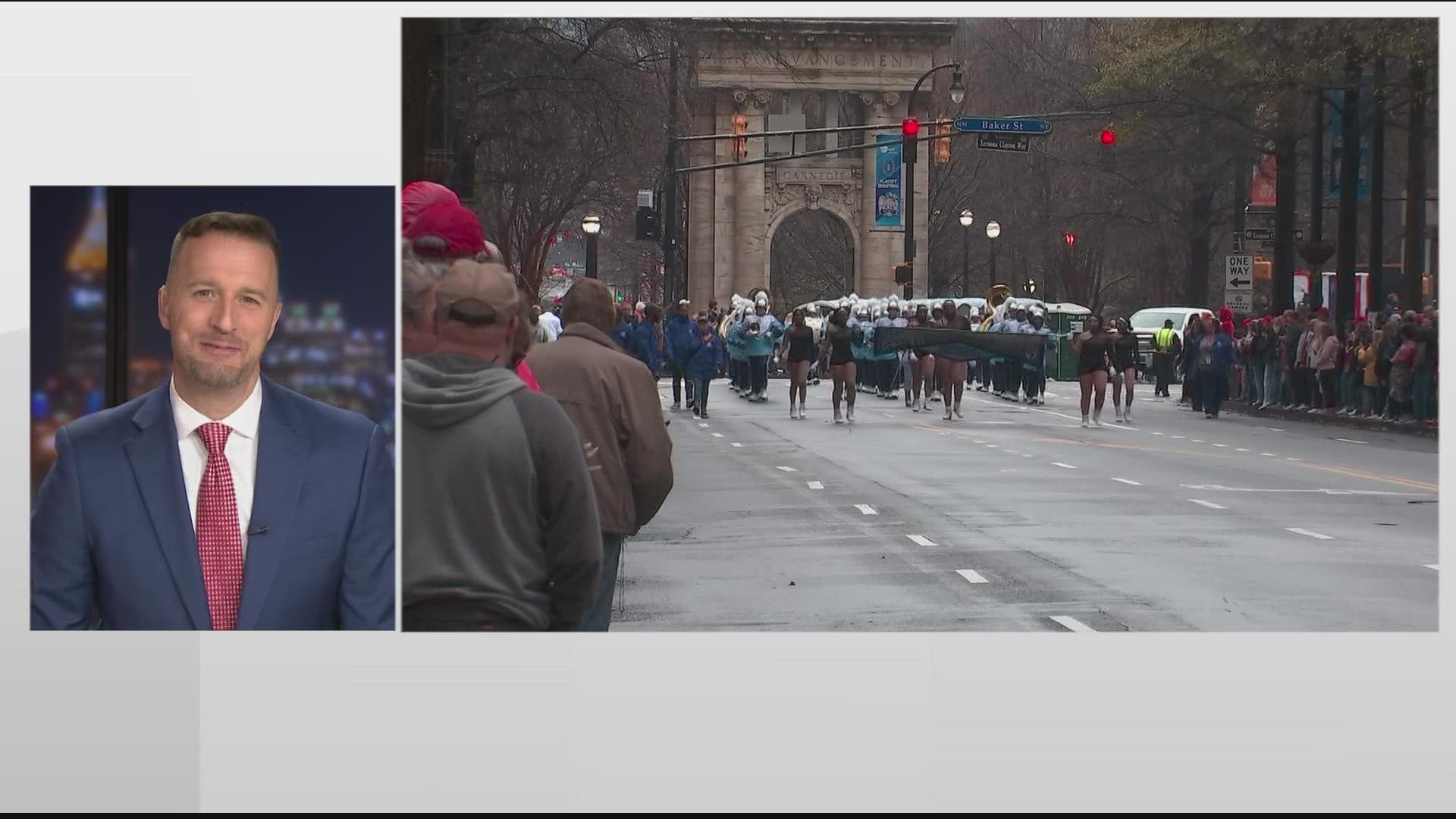 Before the excitement at the Benz, there was the annual Peach Bowl parade.