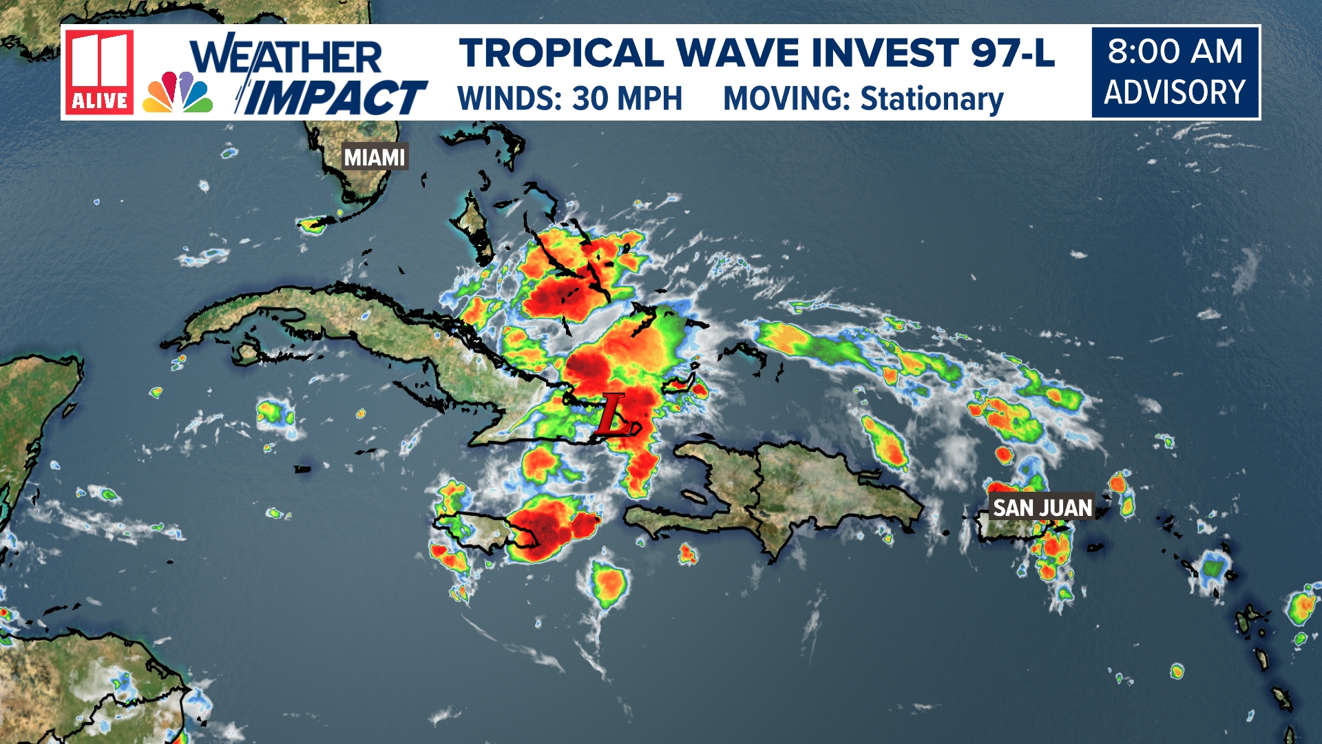 Invest 97-L forecast to impact Florida this weekend.