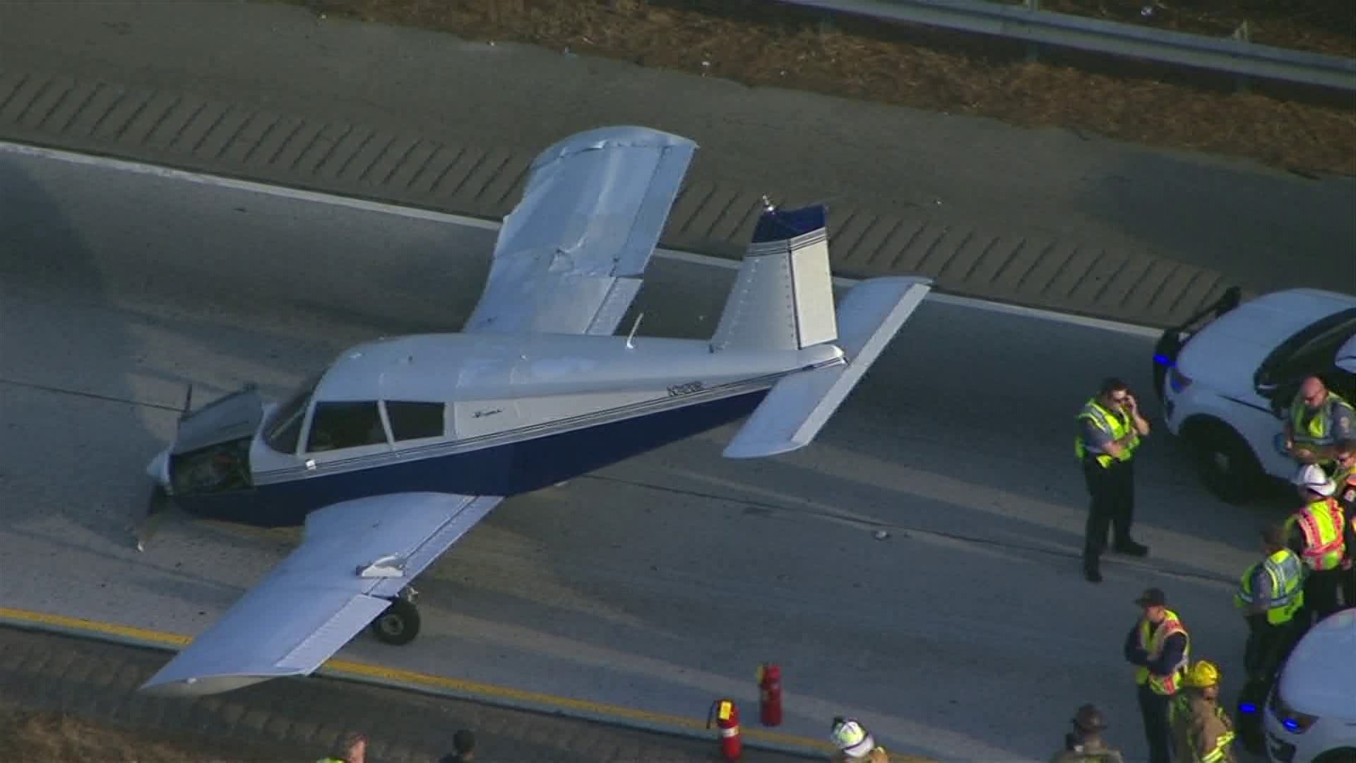 Georgia State Patrol troopers are controlling traffic at this time. The Federal Aviation Administration announced they will also be investigating the incident.