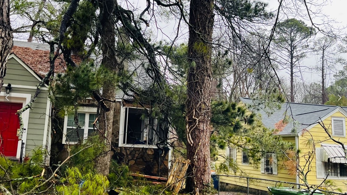 Large tree falls on Atlanta home during Saturday storms | 11alive.com