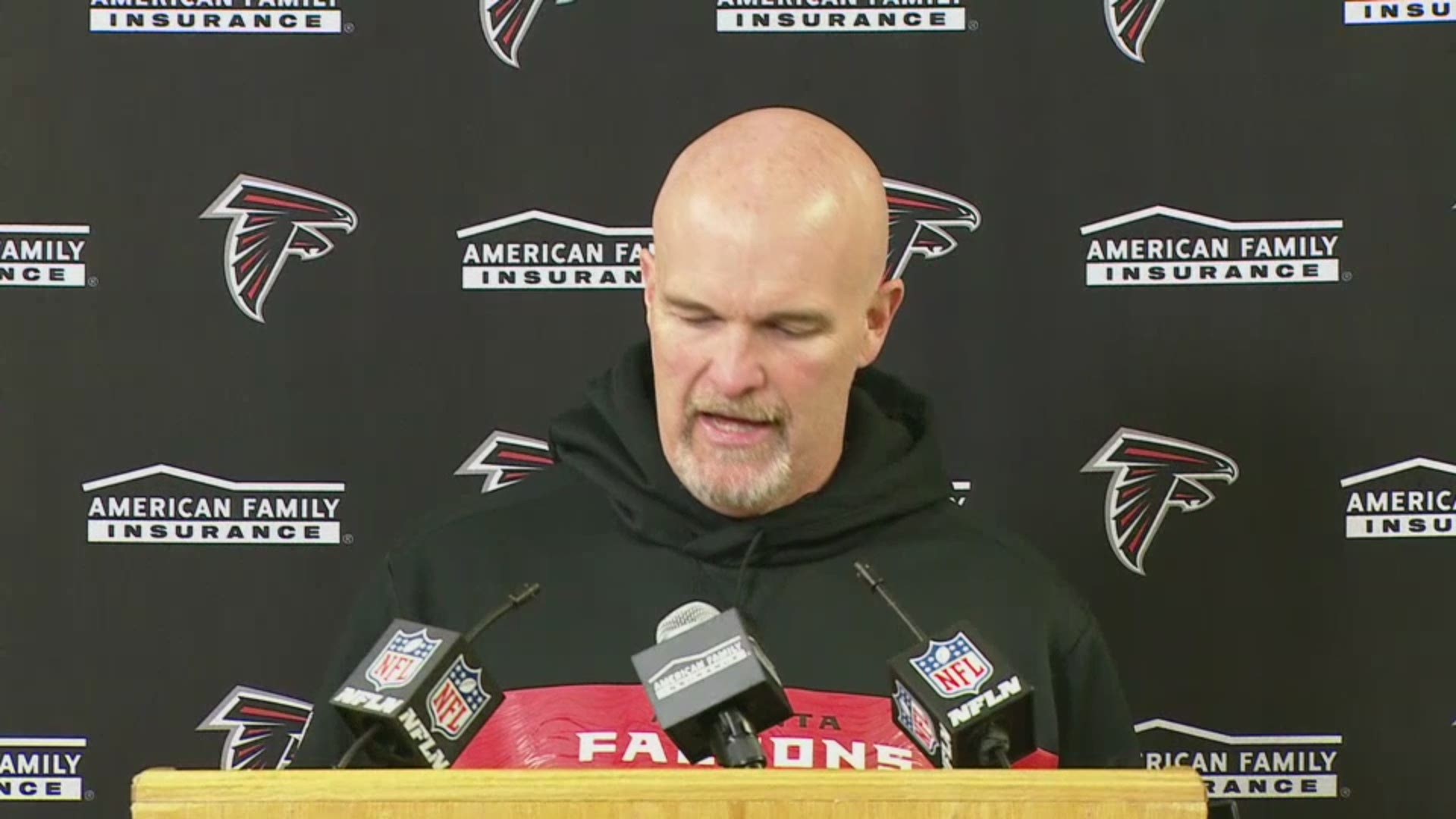 The Falcons head coach was stunned by Atlanta's undisciplined performance on Sunday, namely the 13 penalties for 100-plus yards.
