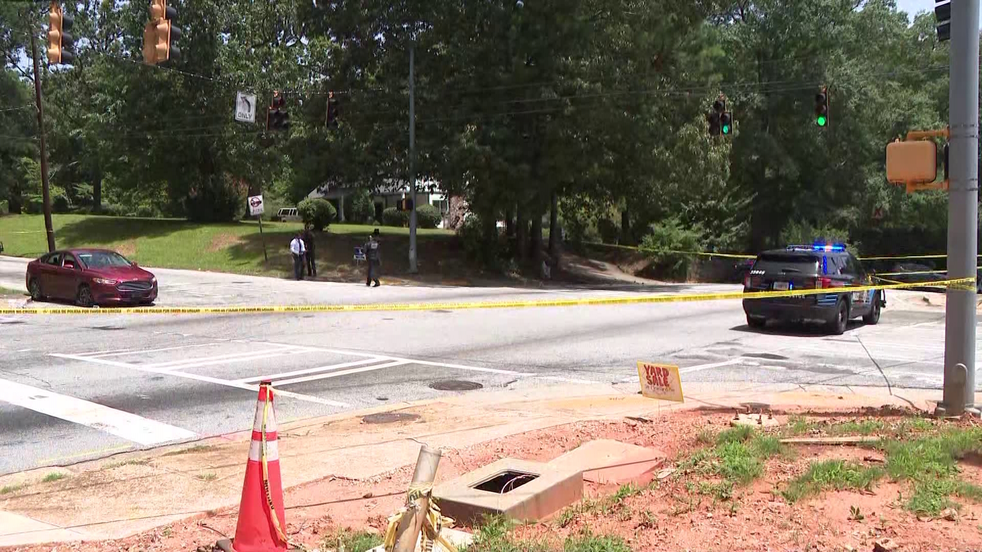 Atlanta Police said that they found three people with gunshot wounds near the intersection of Cleveland Avenue SE and Browns Mill Road SE.