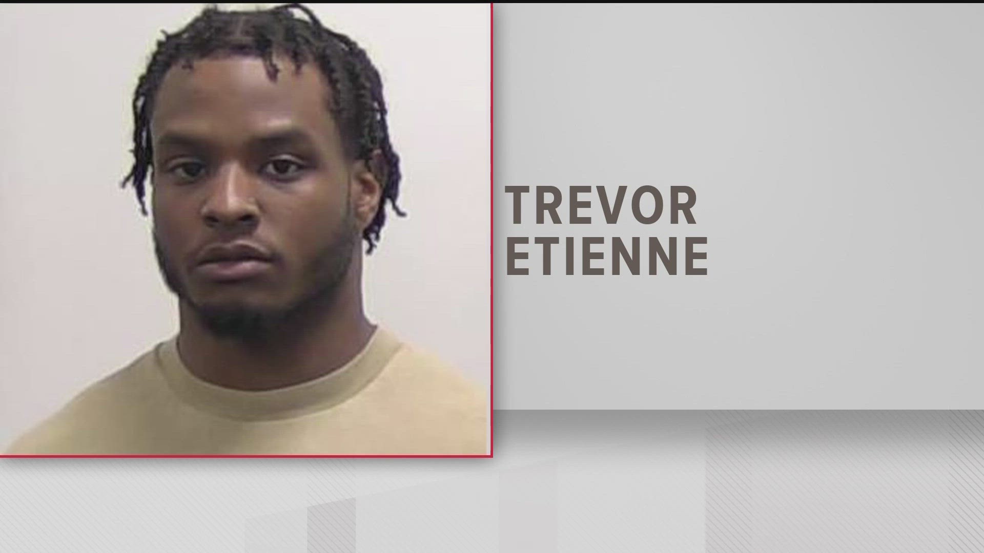 11Alive's sources said Etienne posted bail of over $1,800 after being arrested by Athens Clarke County Police at 4:35 a.m.