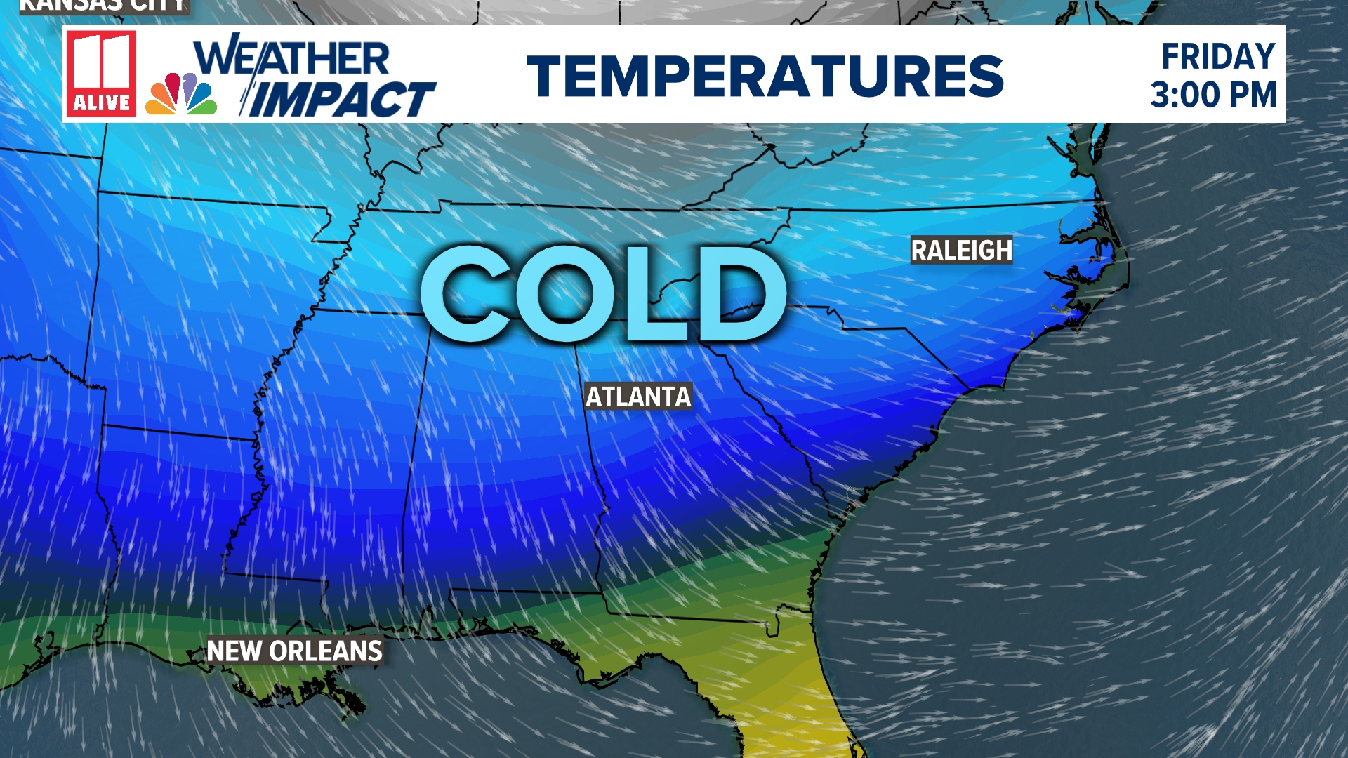 The coldest temperatures since January move into north Georgia and the Atlanta area during Thanksgiving Weekend and into early next week.