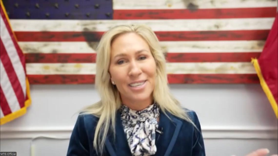 Rep. Marjorie Taylor Greene explains her decision to resign from Congress, walks out of interview following questions about her own past remarks