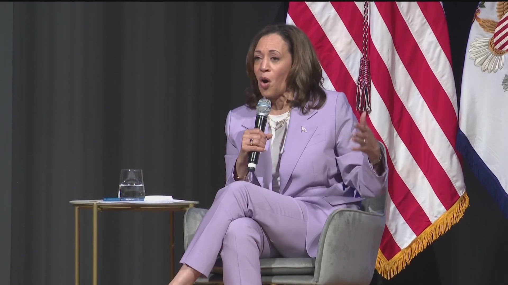 VP Kamala Harris joined Quavo to discuss gun violence prevention at the Rocket Foundation Summit on what would have been Takeoff's 30th birthday.