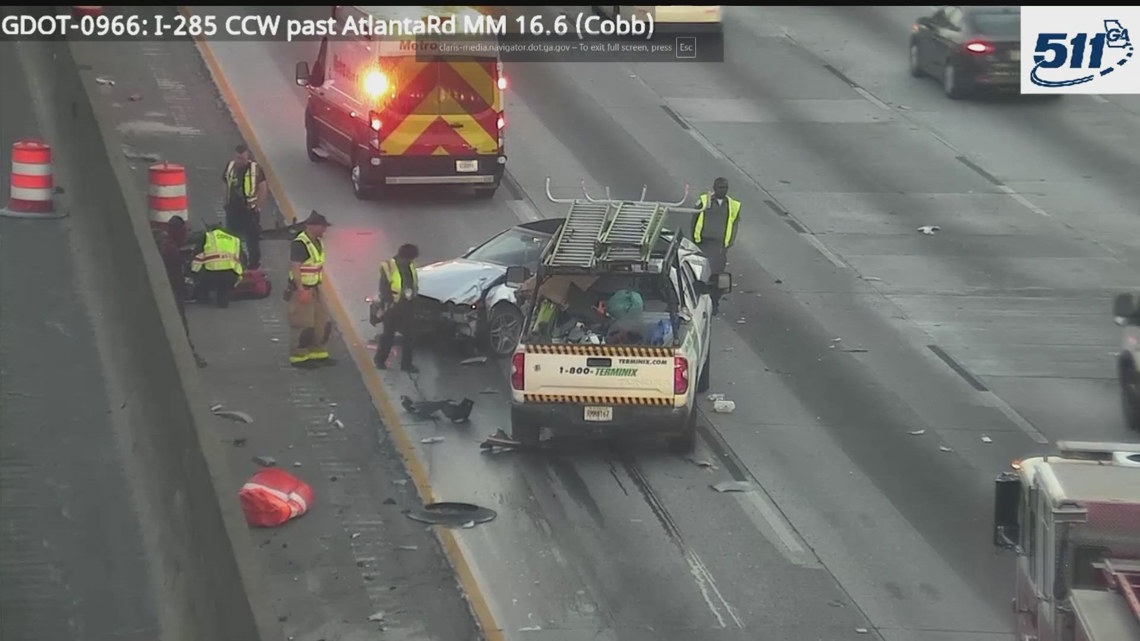 Traffic Alert: Crash involving 2 vehicles causing delays on I-285 NB in ...