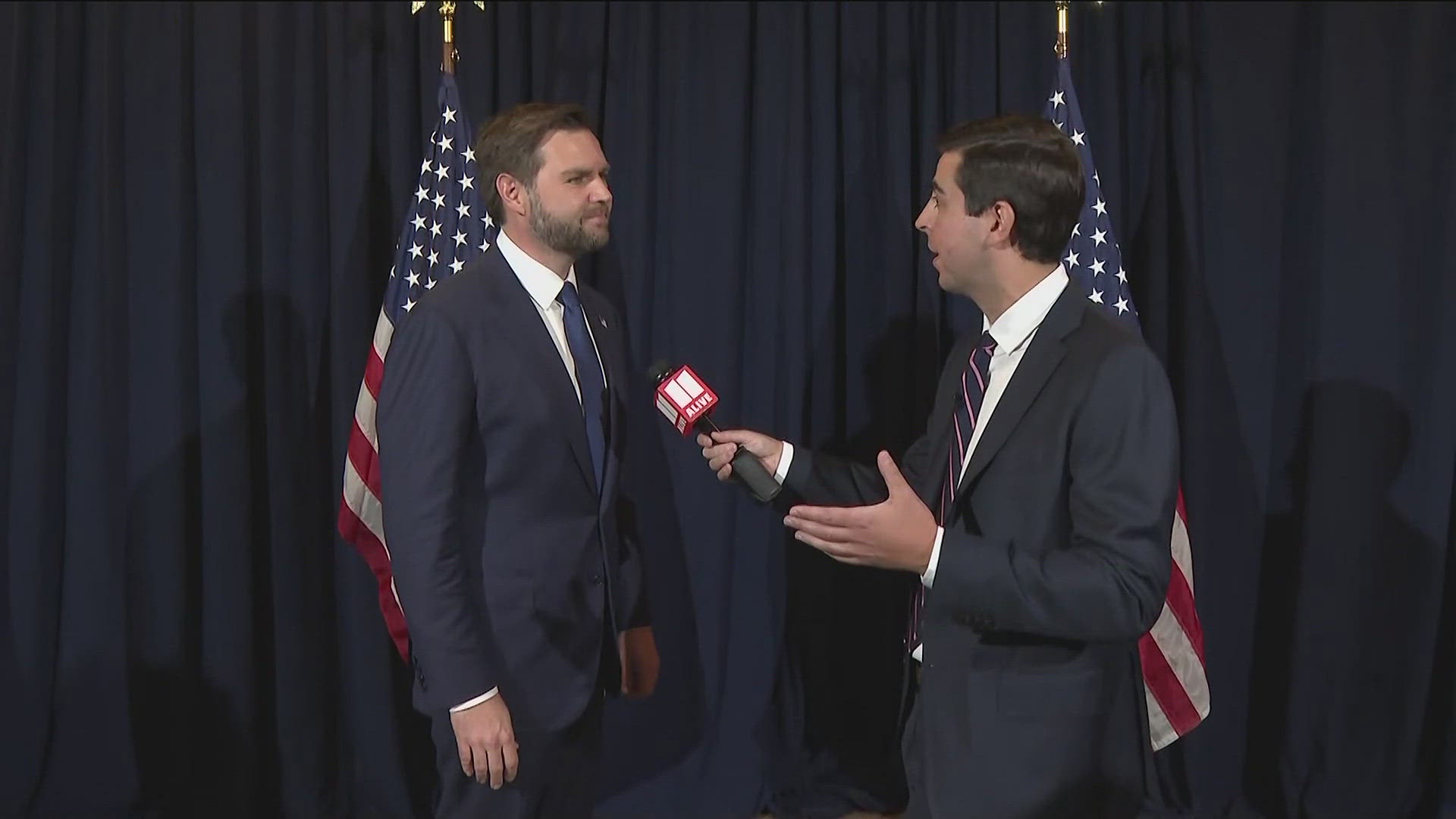 11Alive's Zach Merchant spoke one-on-one with Republican vice presidential pick JD Vance.