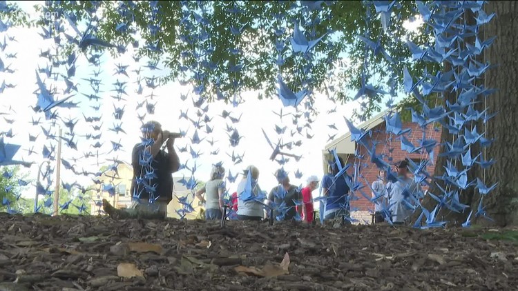 A metro Atlanta woman made 2,977 paper cranes to honor the lives lost on 9/11