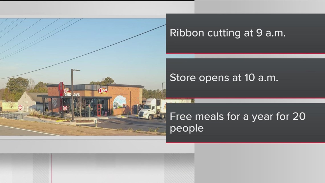 Raising Cane's opening Woodstock location tomorrow