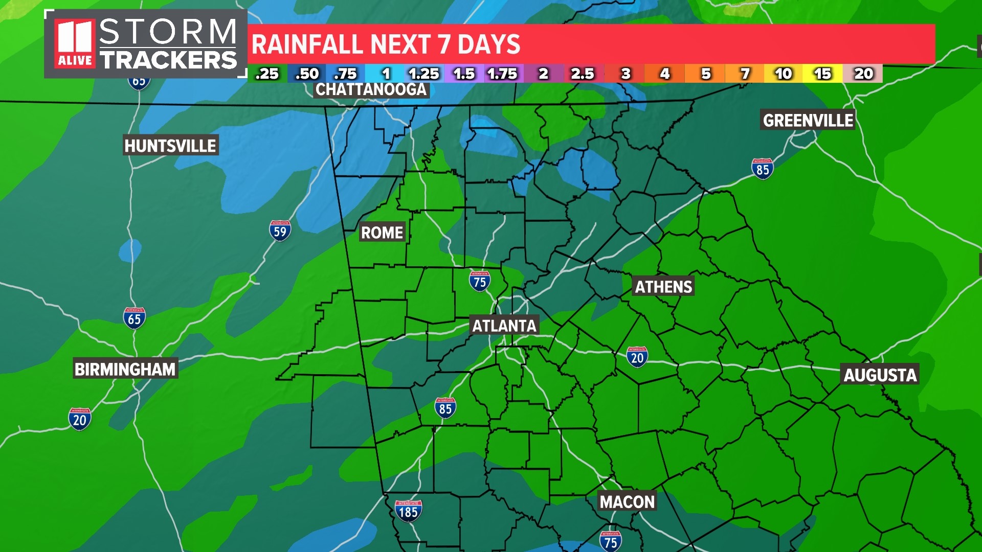 Heavy rainfall in metro Atlanta, north Georgia | Timeline weekend ...