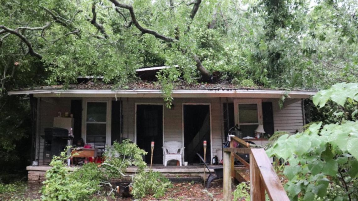 Man rescued in LaGrange after strong storms knocked tree onto bedroom