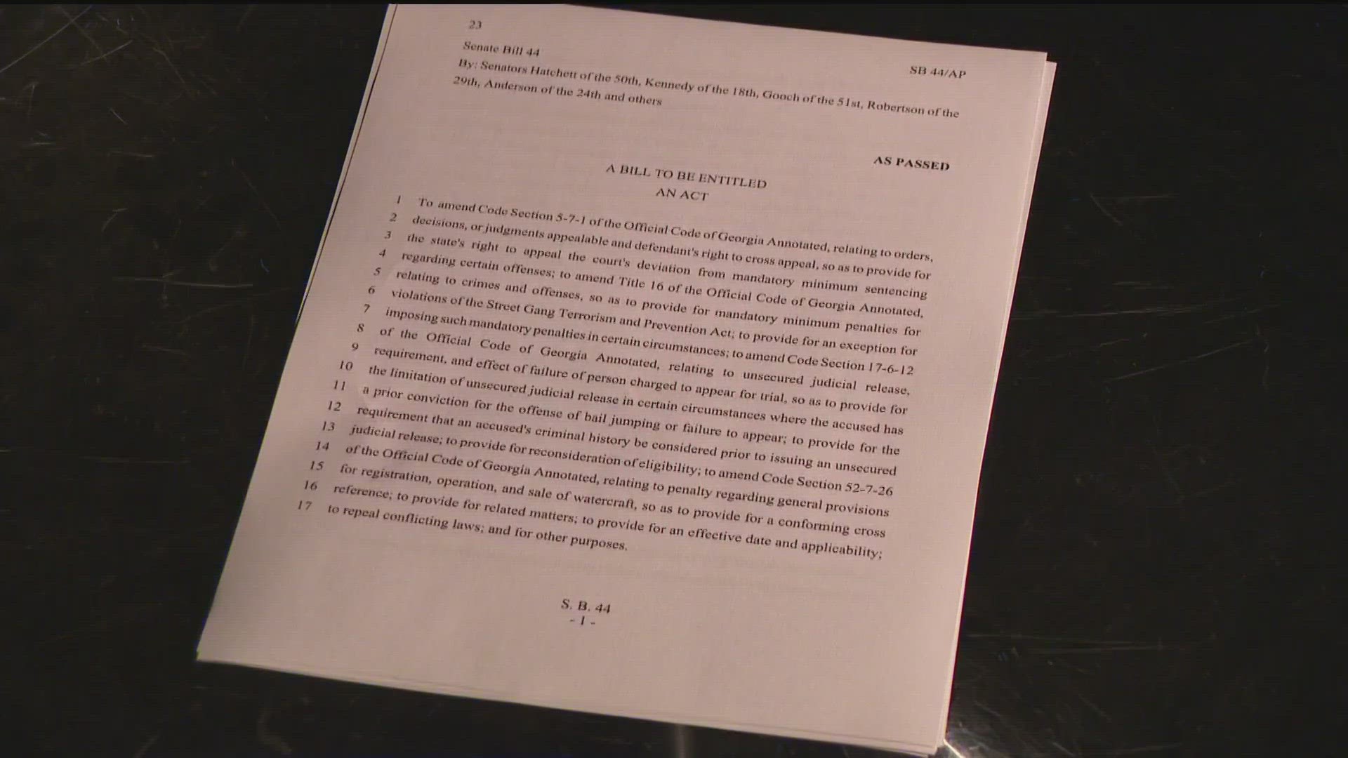 The law will increase the minimum penalty for those found guilty of violating Georgia's gang laws up to 10 years in prison.