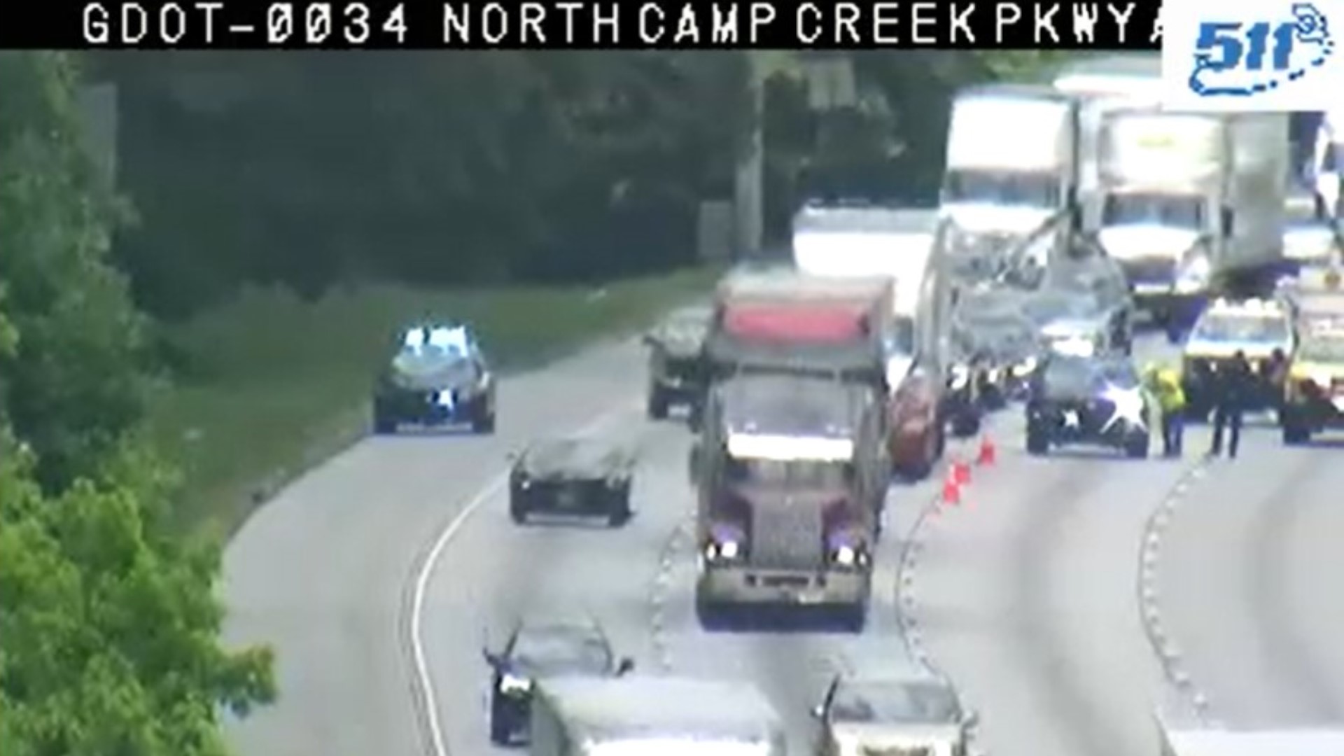 I 285 traffic near Camp Creek Atlanta | Georgia traffic | 11alive.com