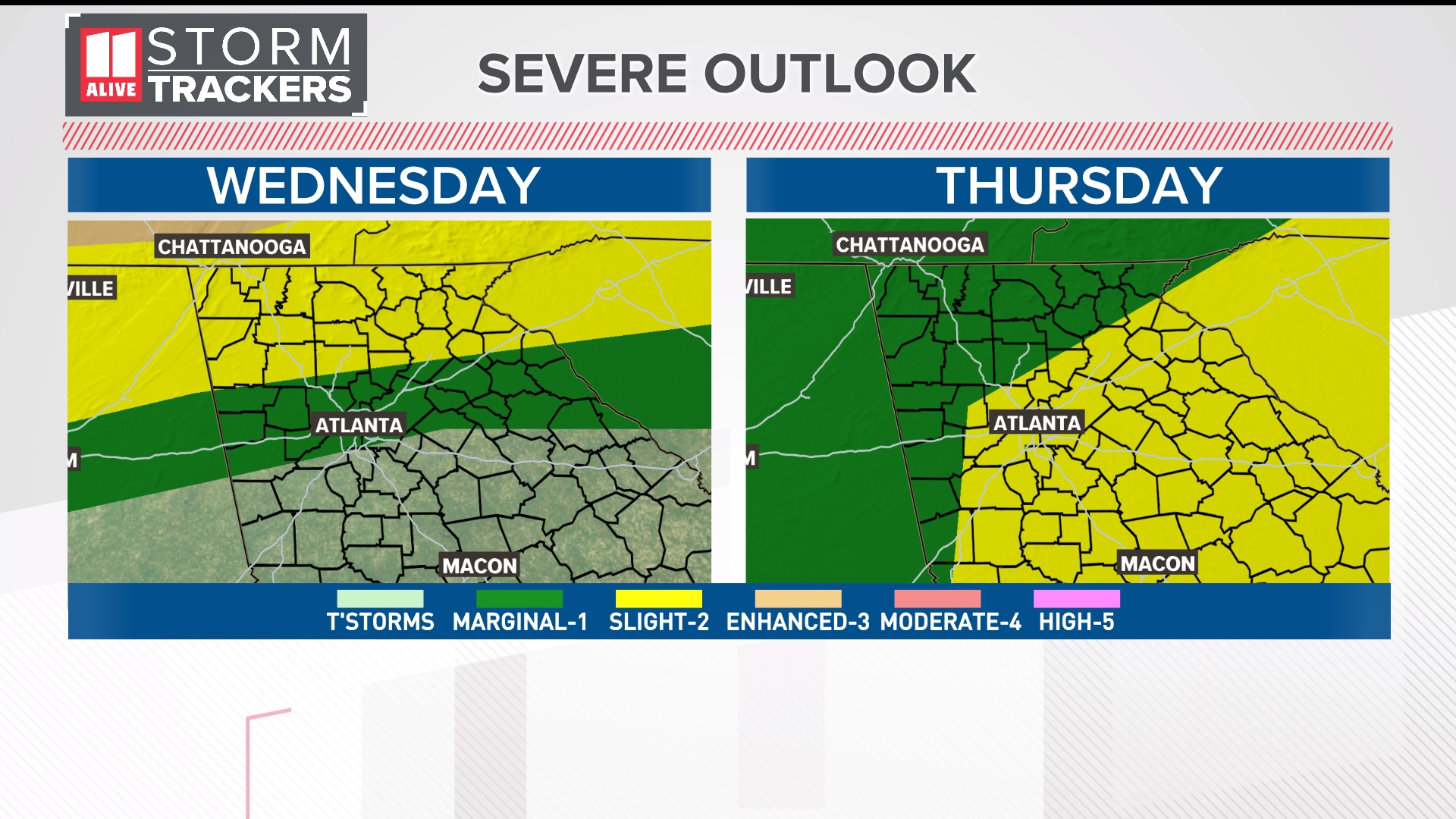 Storm chances increase Wednesday night, Thursday in north Georgia ...