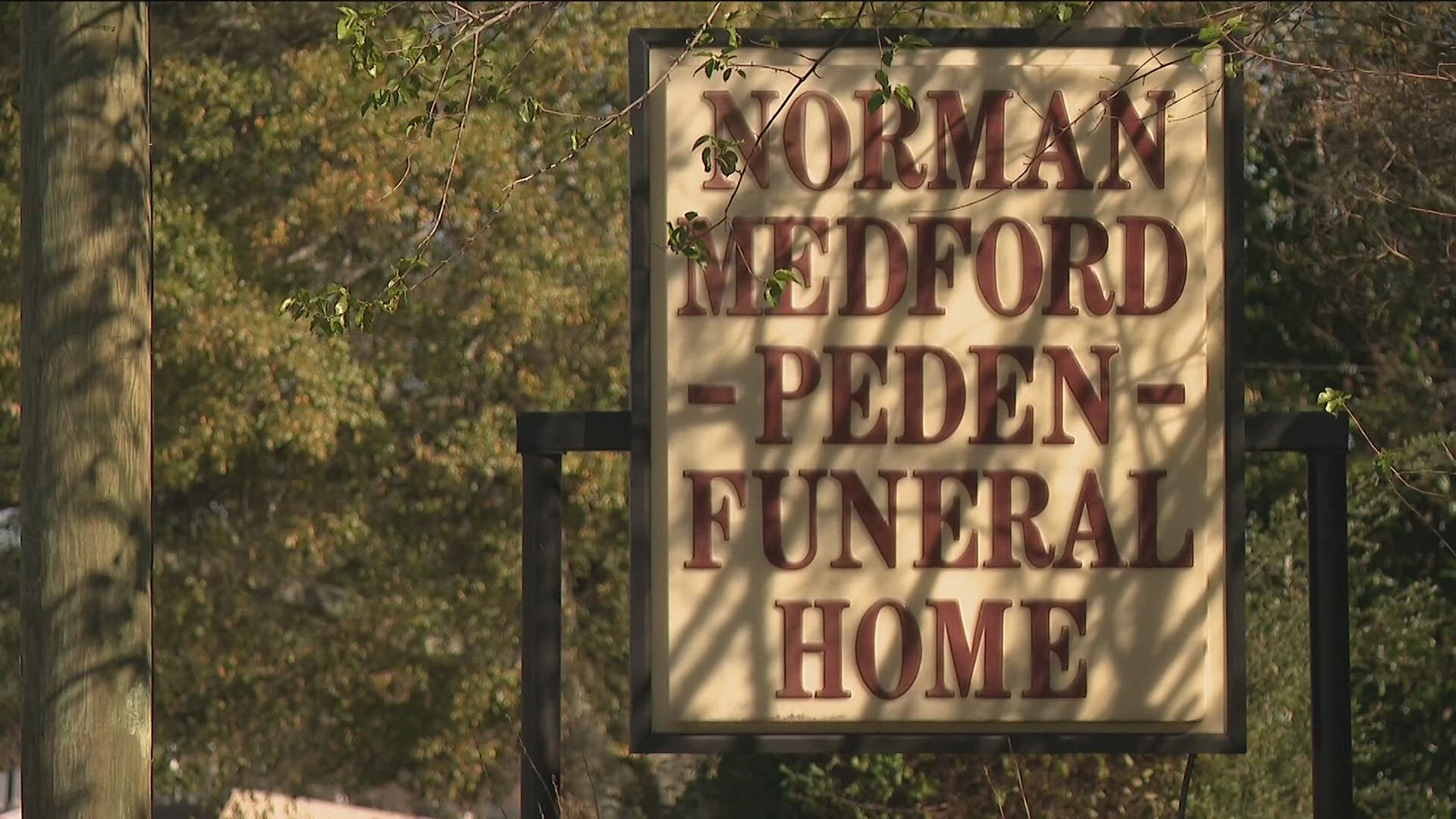 Police investigated at the Norman Medford Peden Funeral Home, which has reportedly been unoccupied since a fire earlier this year, this week.