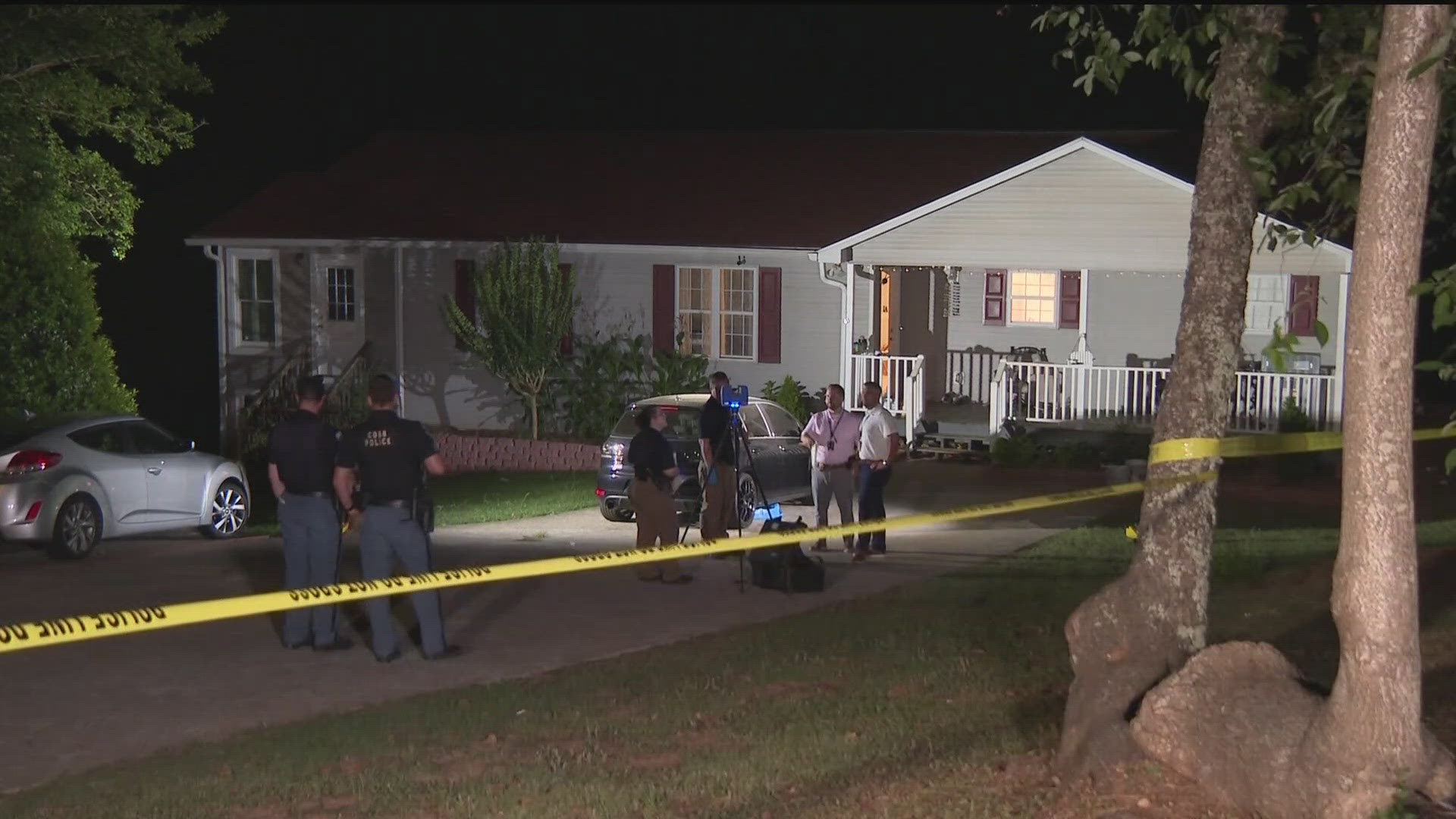 A 2-year-old boy died after being inside a car for too long outside of the home in unincorporated Cobb County on Tuesday evening, police said.