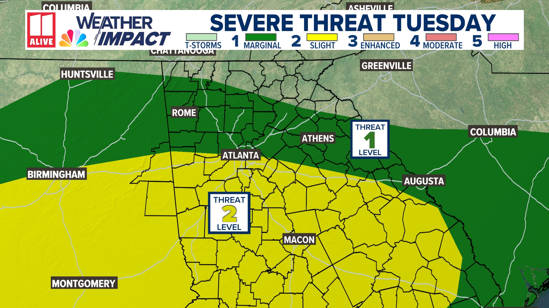 Weather Impact Alert | Heavy rain, strong storms expected Tuesday ...